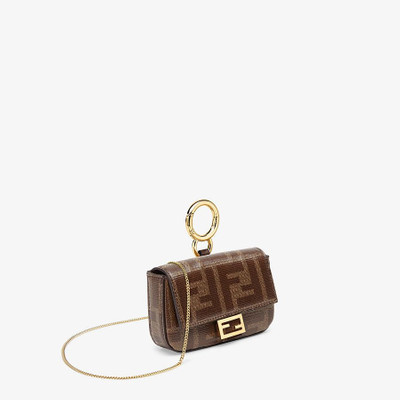 FENDI Brown fabric charm outlook