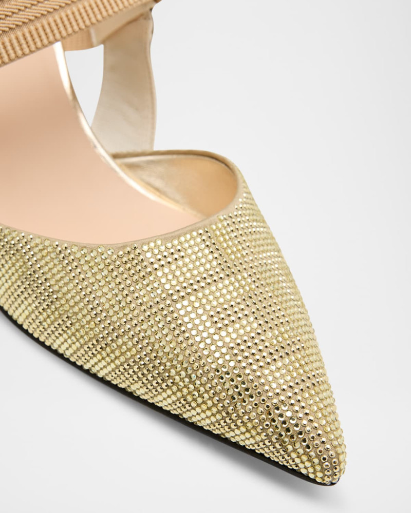 55mm Colibri FF Embellished Satin Slingback Pumps 6