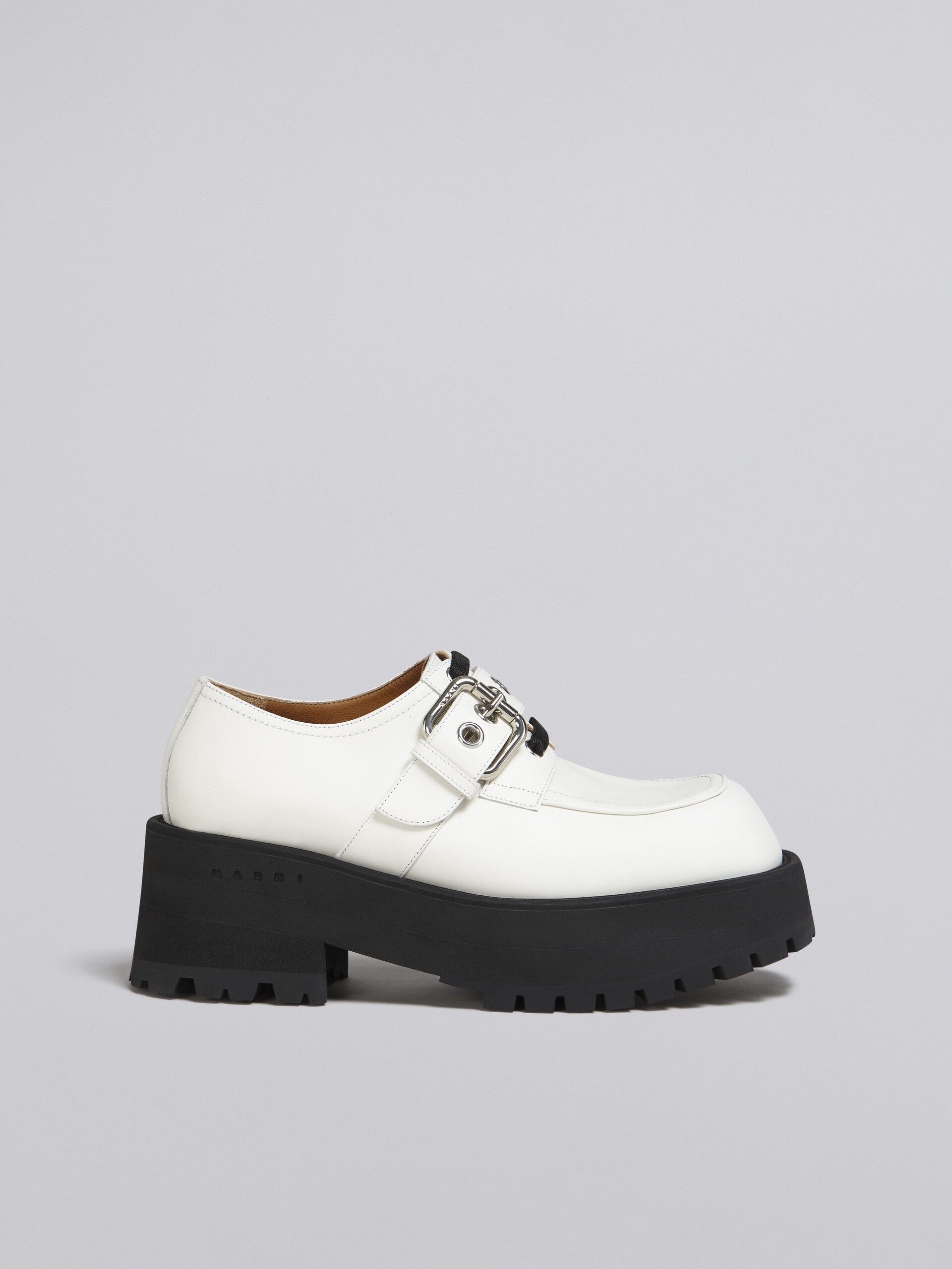 WHITE SOFT CALF LEATHER MOCCASIN - 1