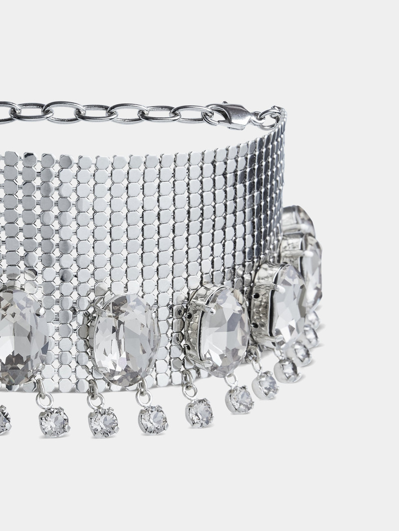 CHOCKER IN PIXEL METAL WITH RHINESTONES 3