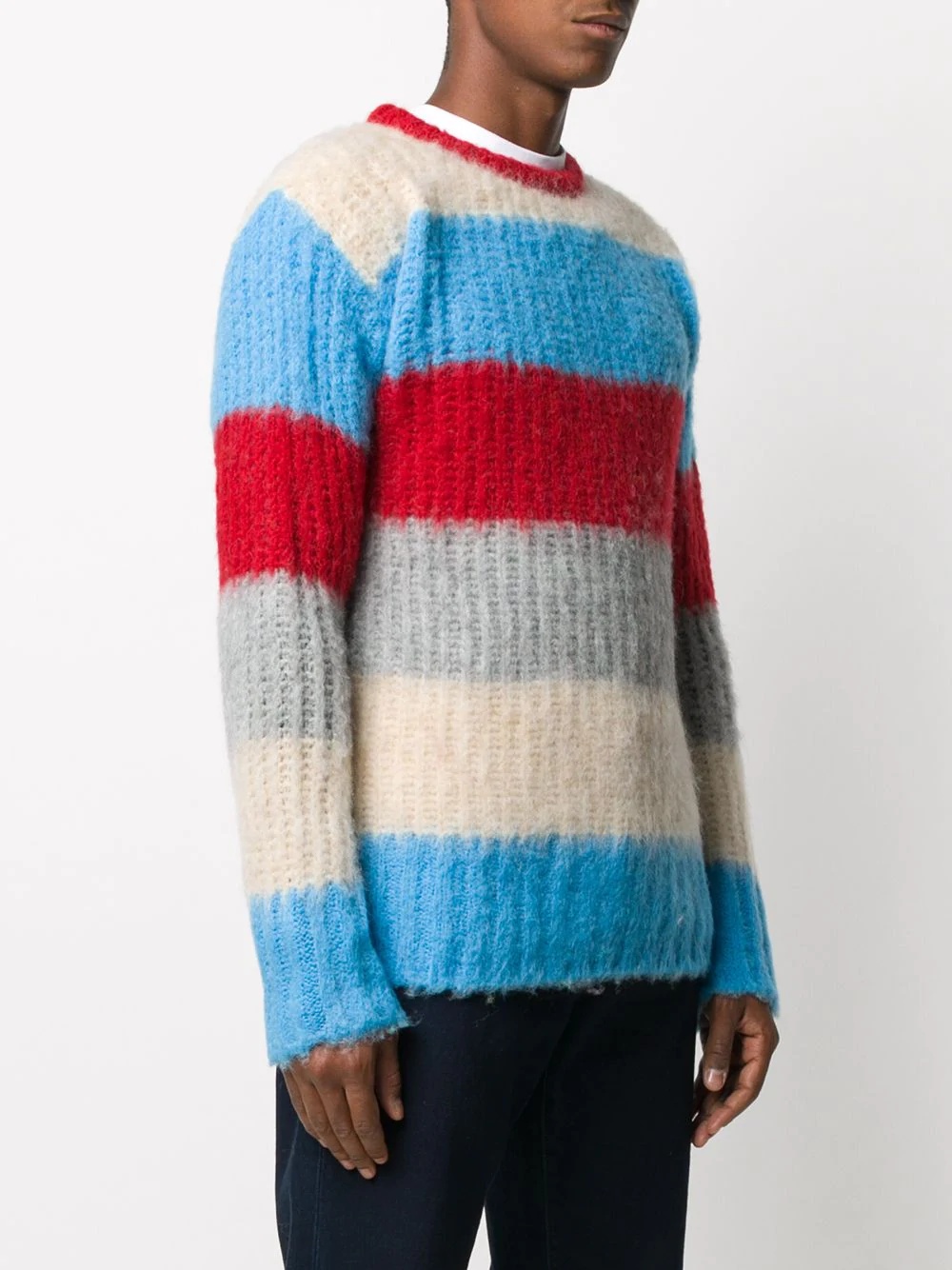 stripe knit jumper - 4