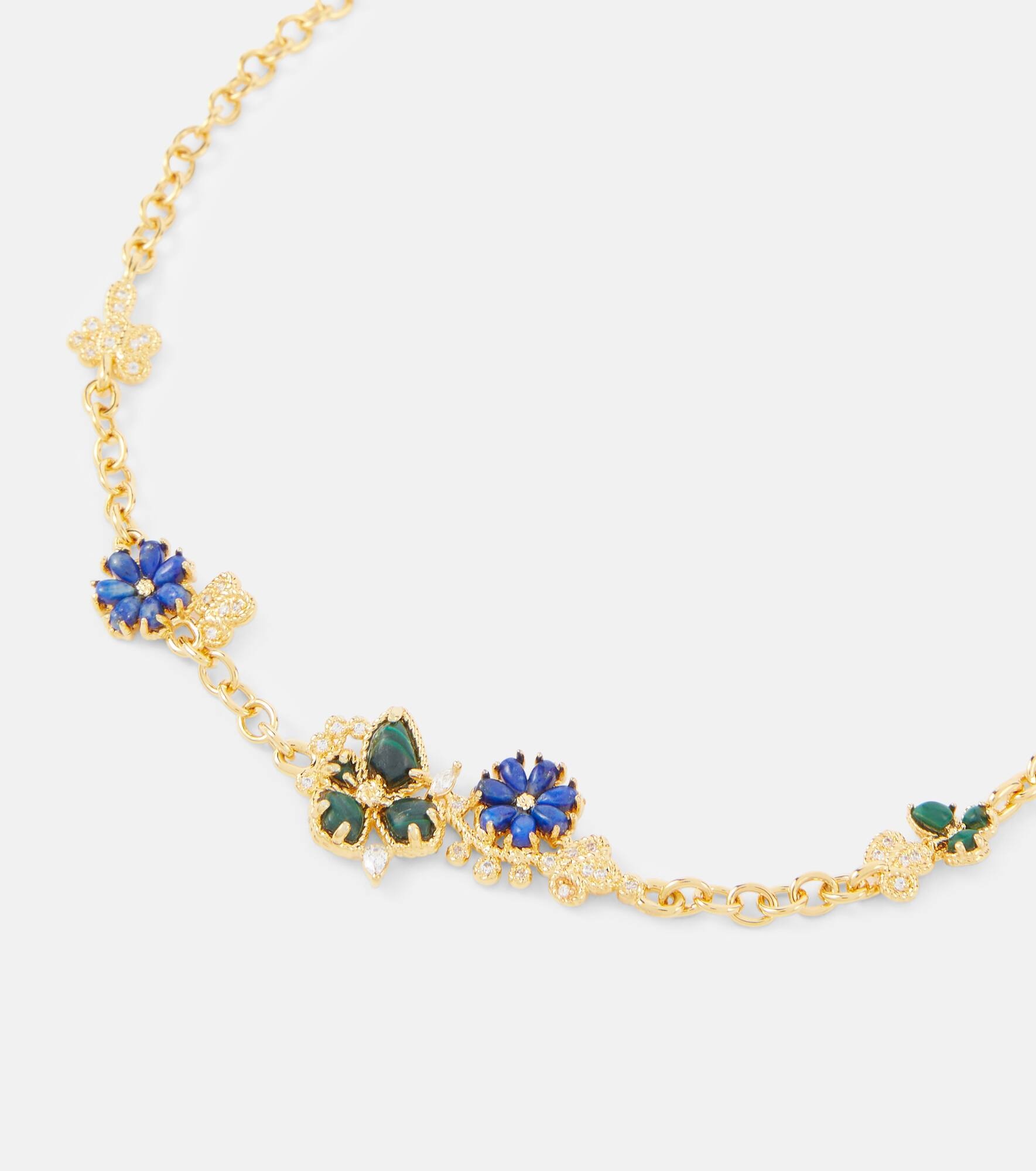 Bloom gold-plated chain necklace - 4