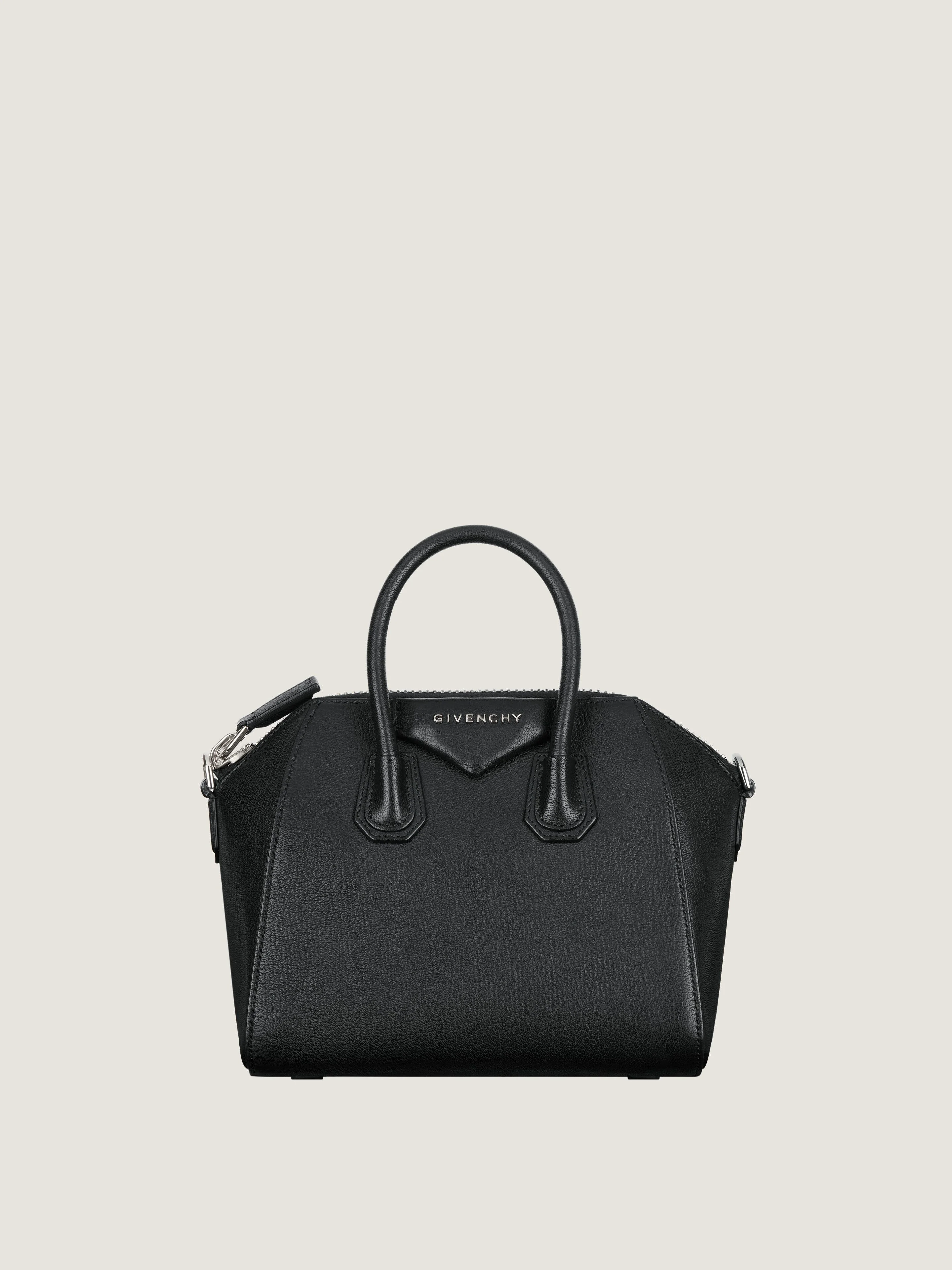 MINI ANTIGONA BAG IN GRAINED LEATHER - 1