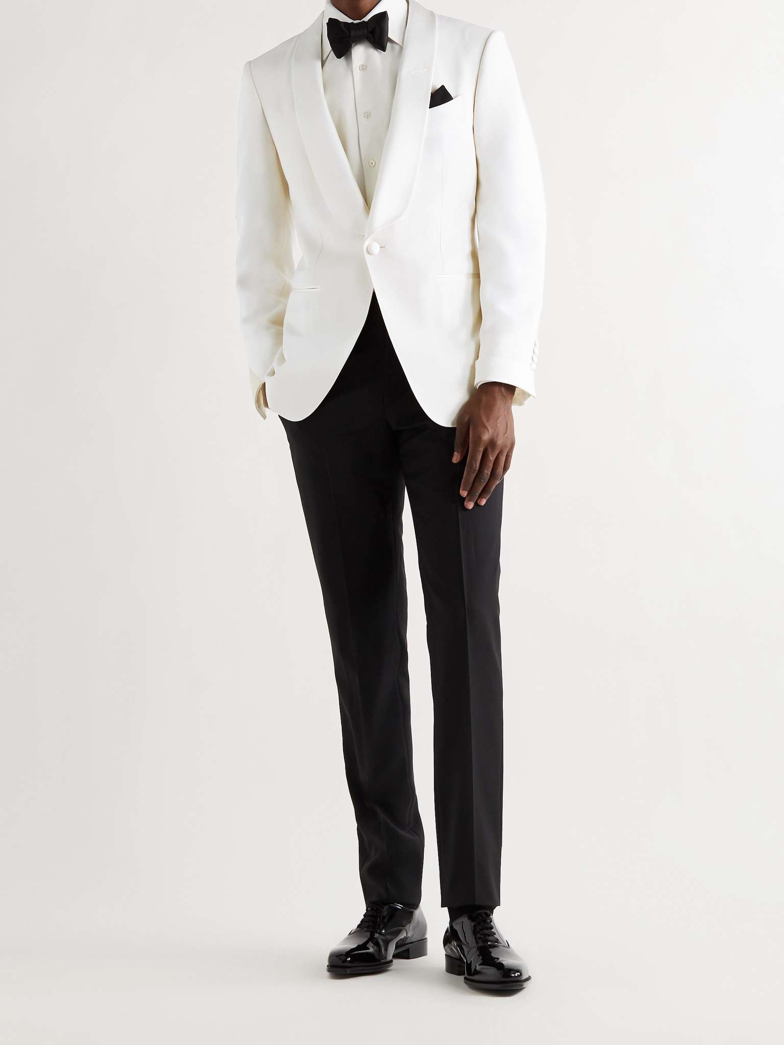 O'Connor Slim-Fit Satin-Trimmed Wool and Mohair-Blend Tuxedo Jacket - 2