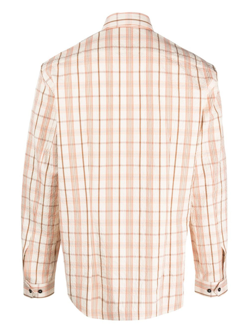 PESERICO check-pattern long-sleeve shirt outlook