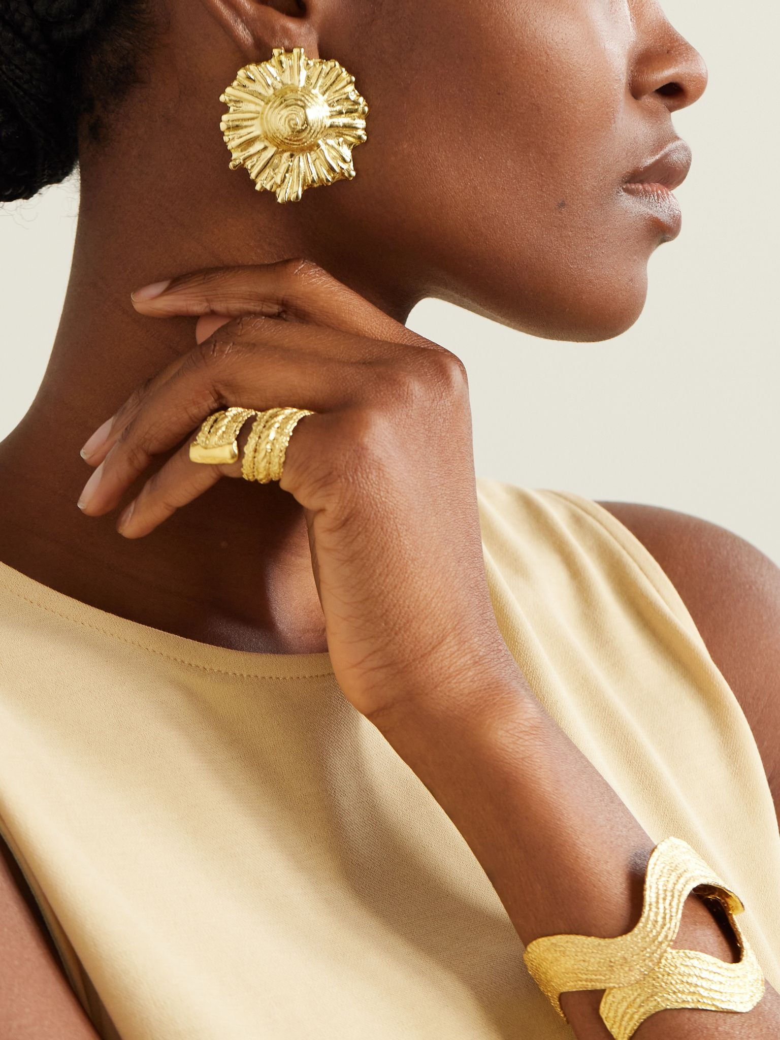 Ilios gold-plated earrings Gold - 2