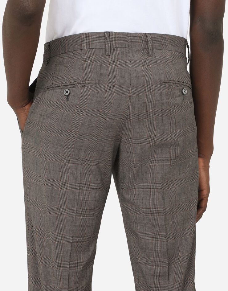 Wool glen plaid pants - 5