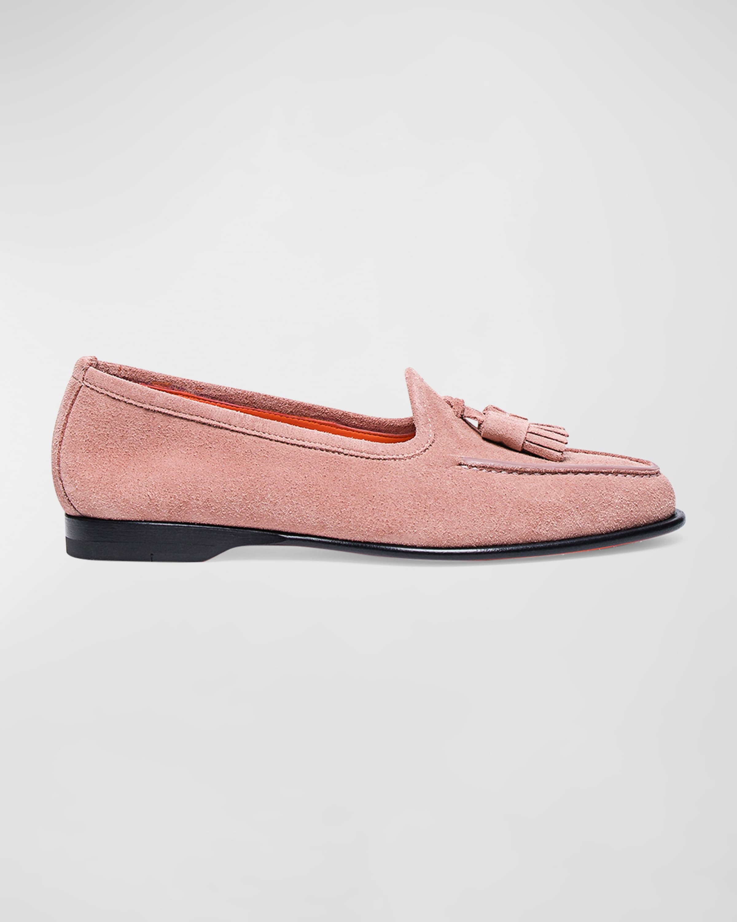 Andrea Tassel Tassel Suede Loafers - 1