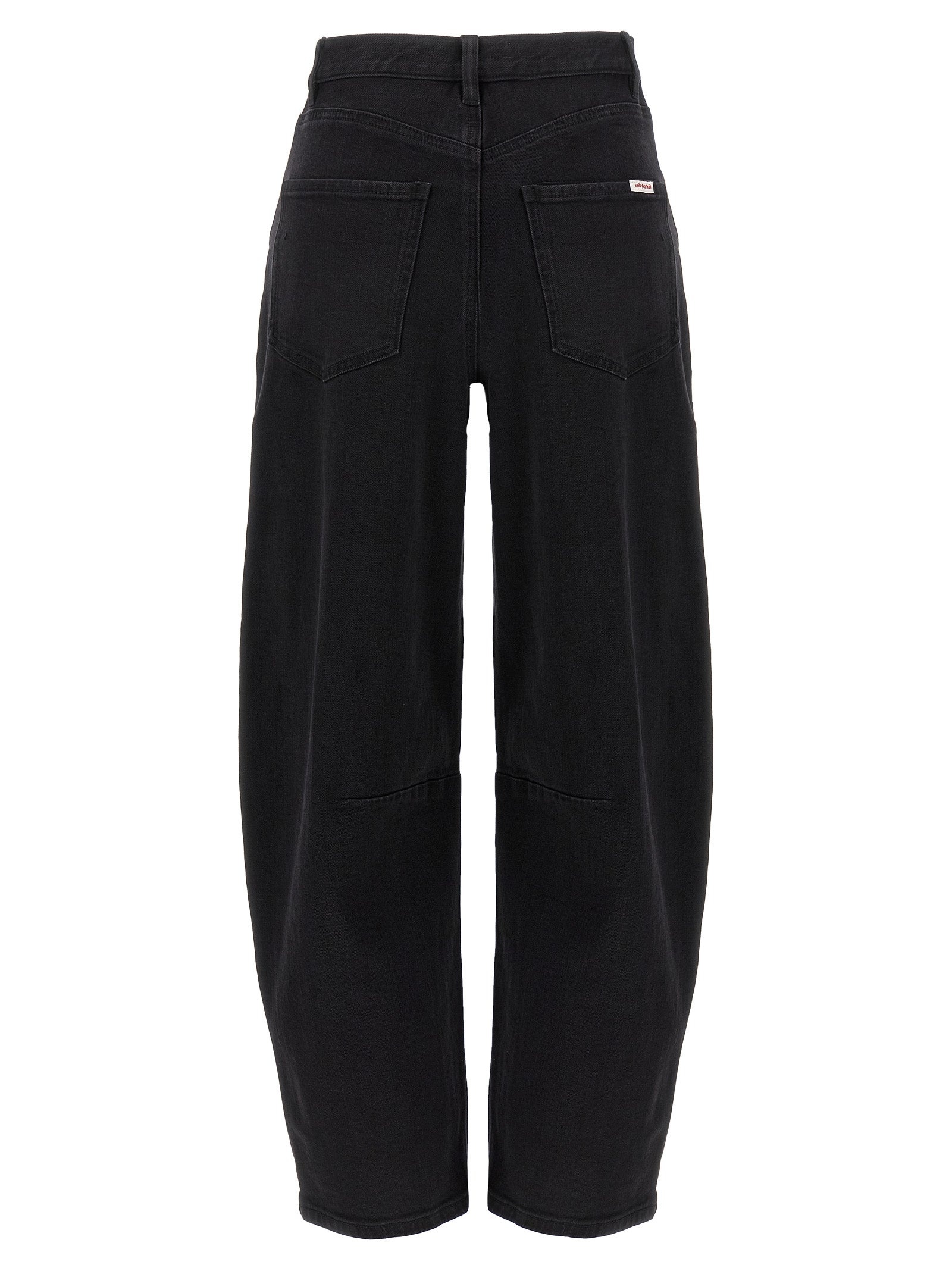 Black Barrel Leg Jeans Black - 2
