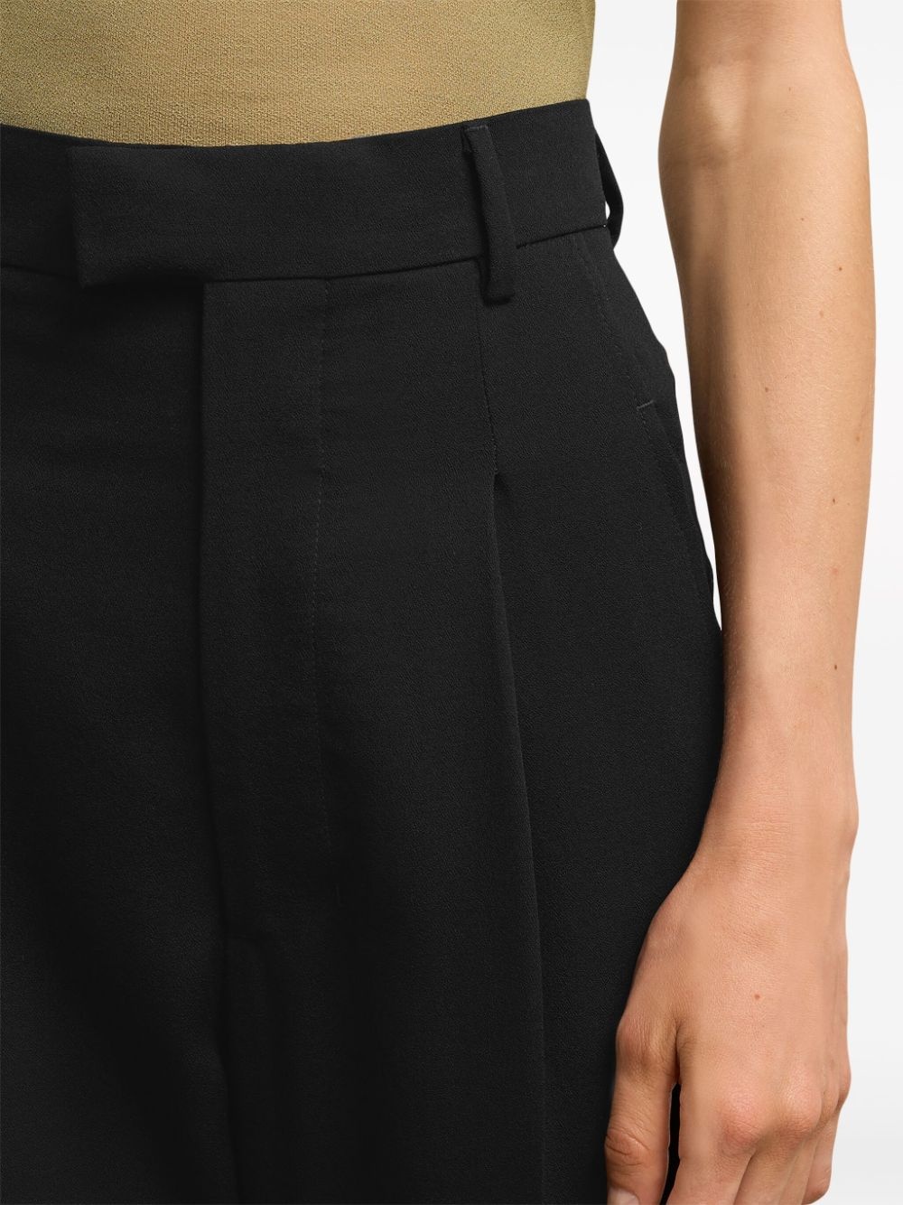 high-waist tapered-leg trousers - 6