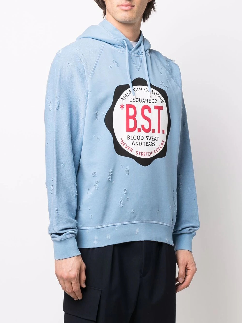 BST logo-print pullover hoodie - 3