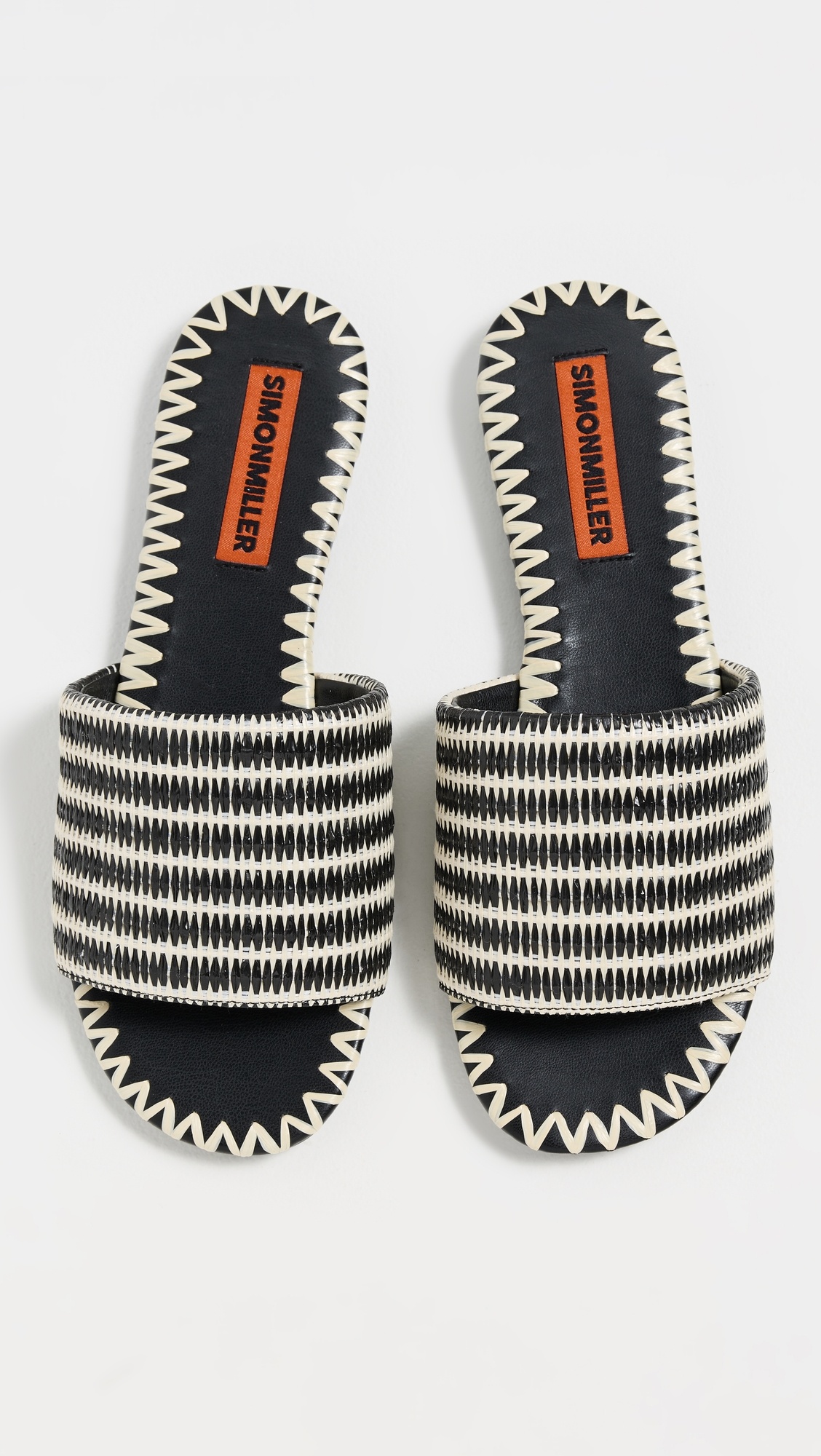 Stripe Raffia Salerno Sandals - 4