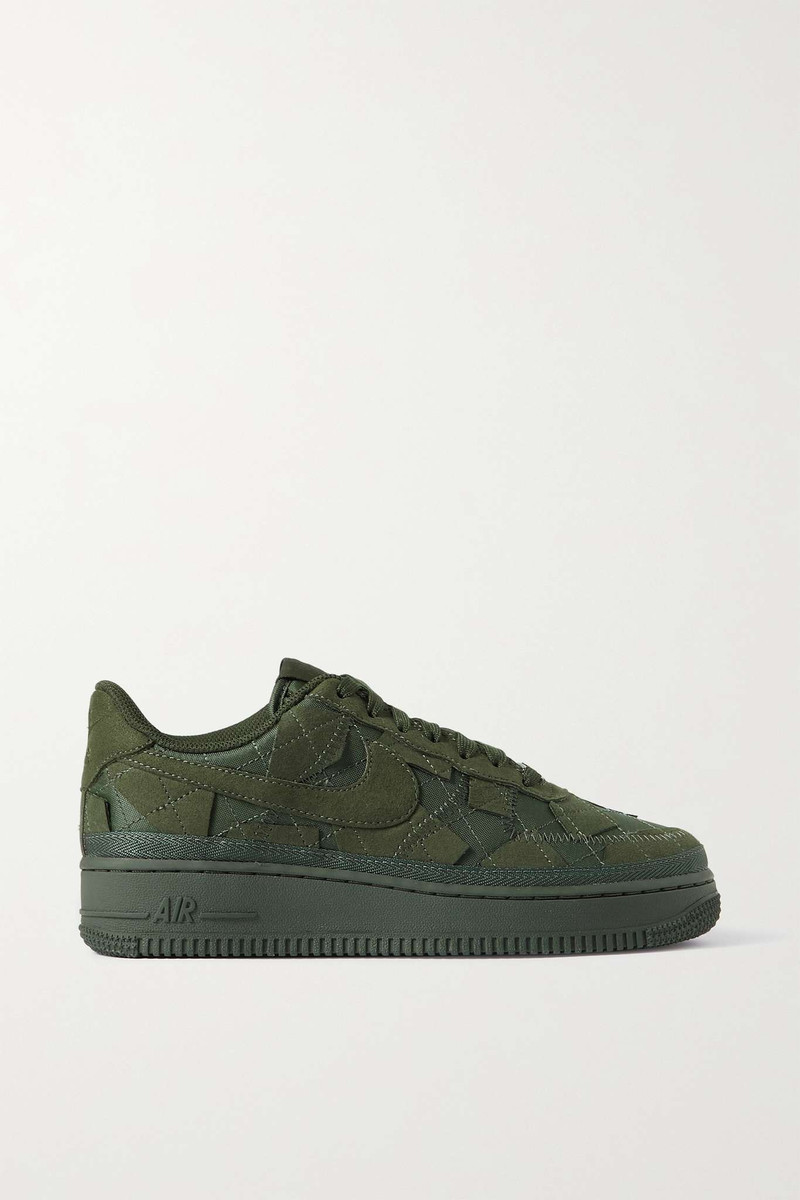 + Billie Eilish Air Force 1 paneled suede and shell sneakers - 1