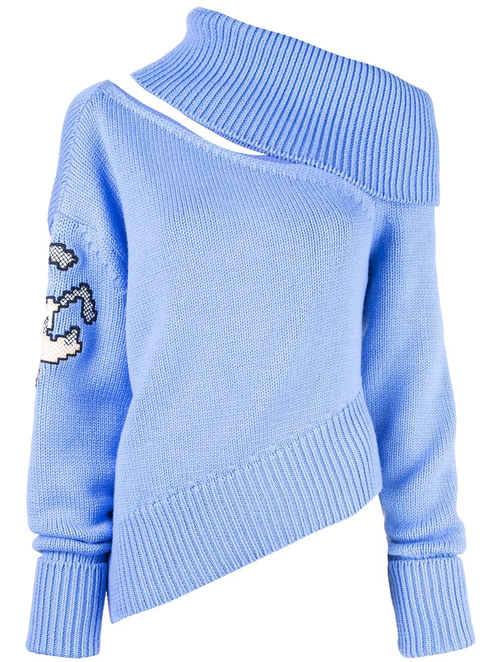 Pluto shoulder cross stitch jumper - 1