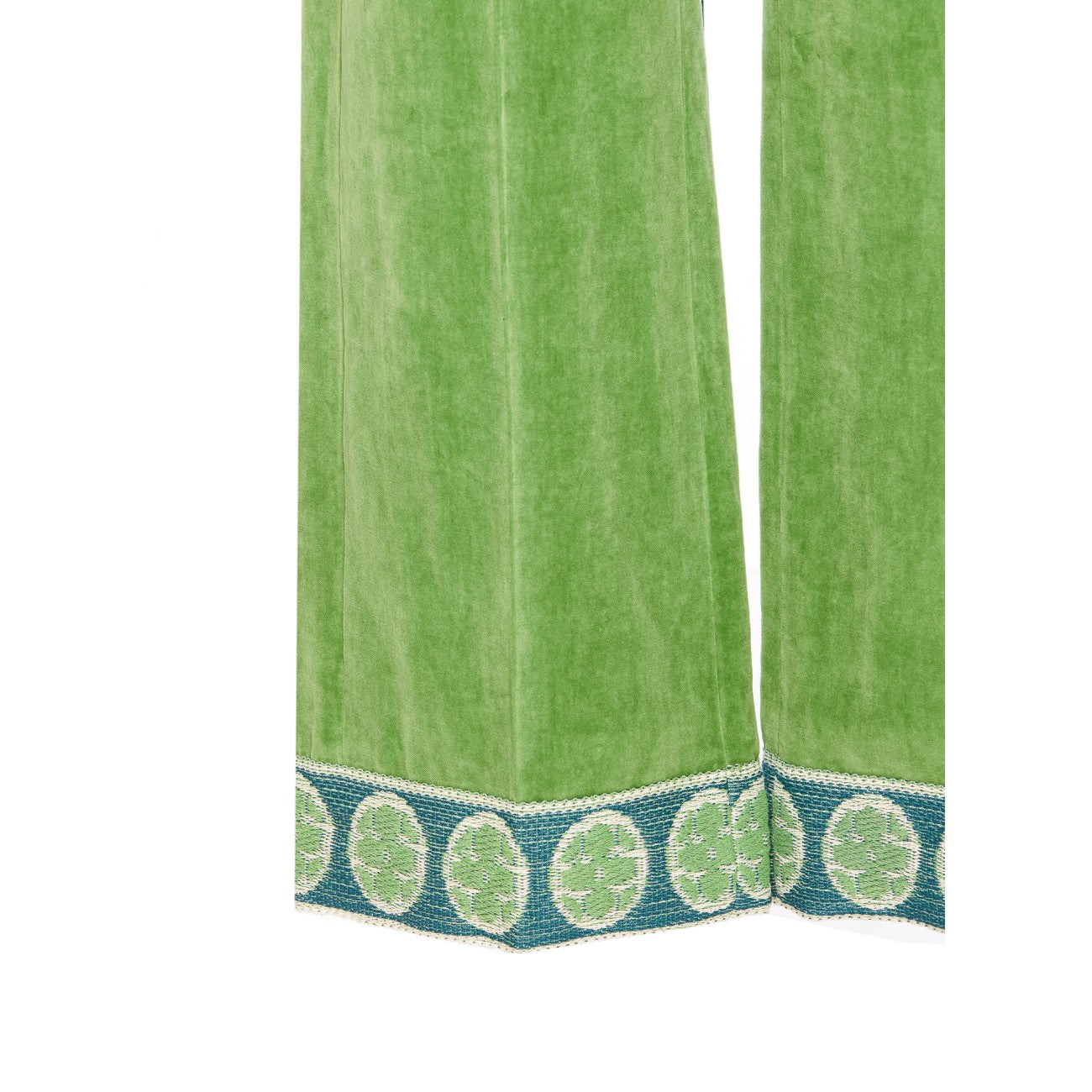 Valentino Garavani Men Velvet Pants With Jacquard Bottom - 4
