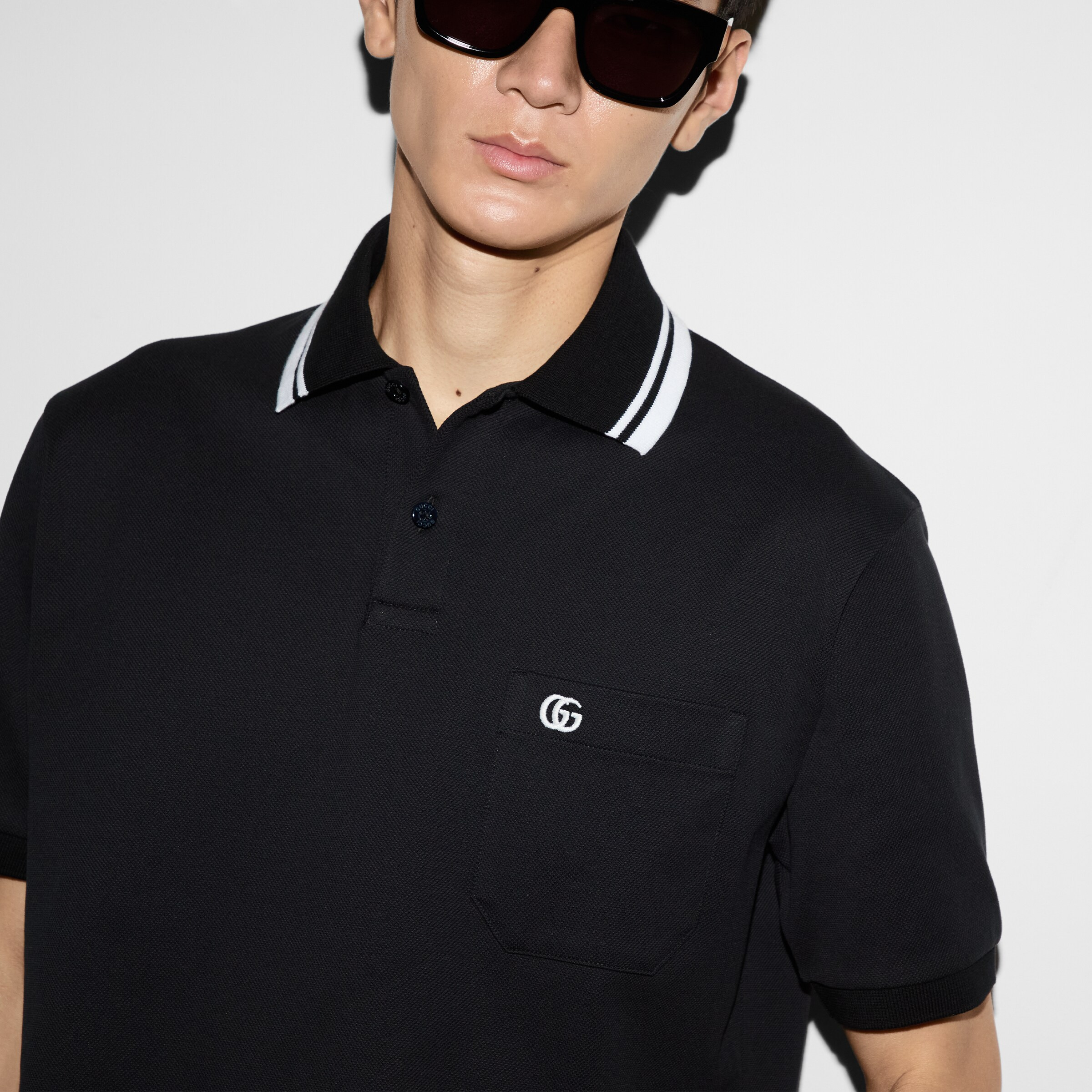Cotton polo shirt with embroidery - 5