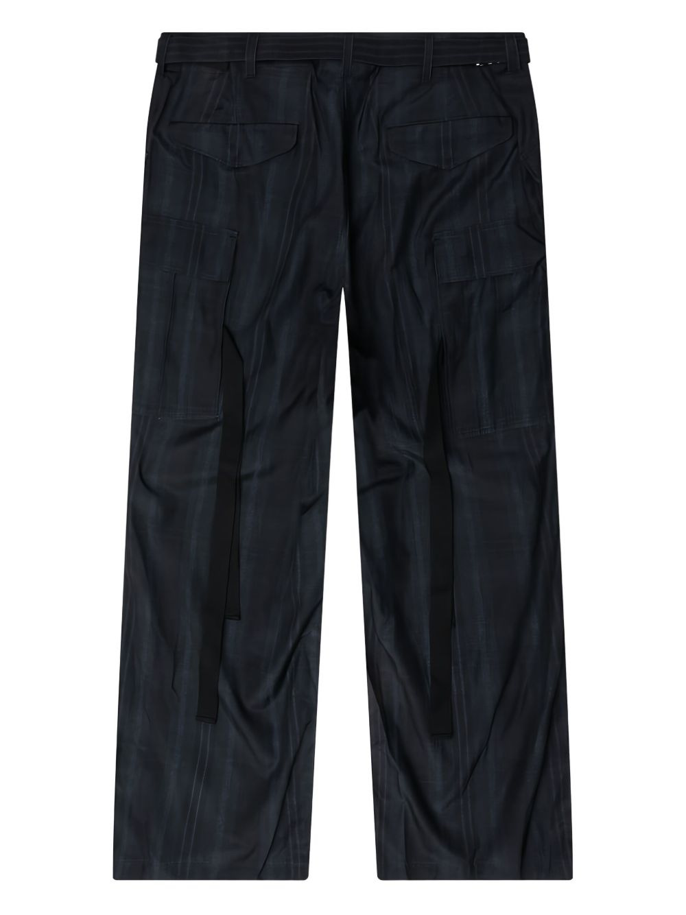 plaid buckled trousers - 2