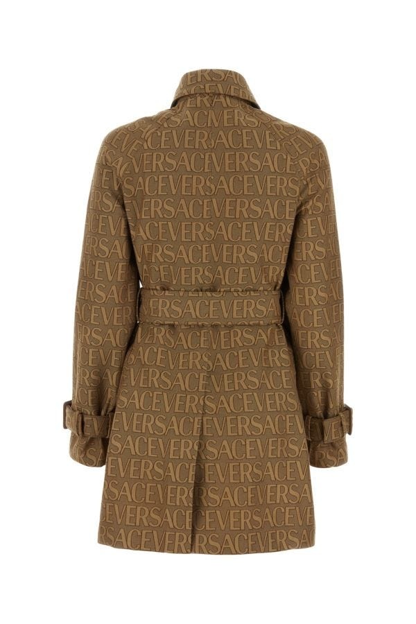 VERSACE VERSACE WOMAN Embroidered Polyester Blend Trench