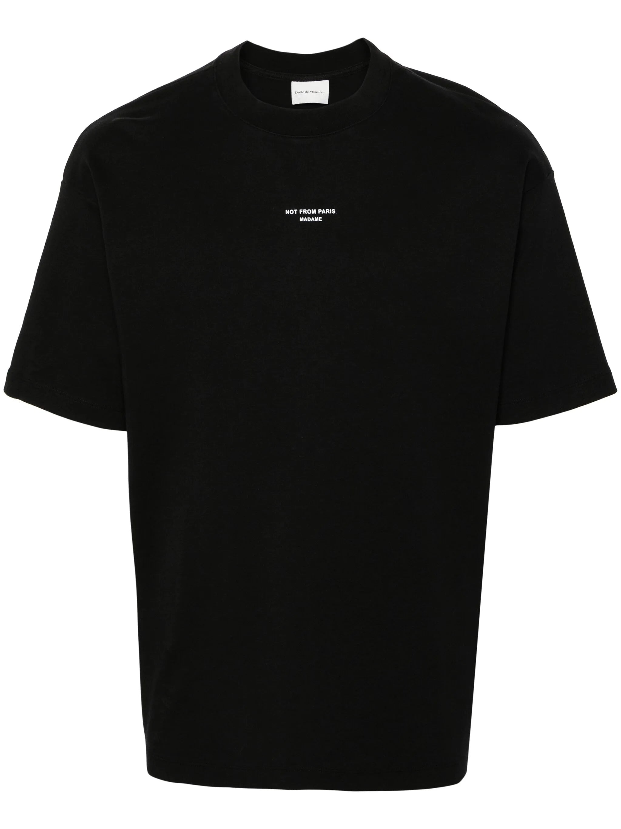 Drole De Monsieur Slogan-print Cotton T-shirt - 1