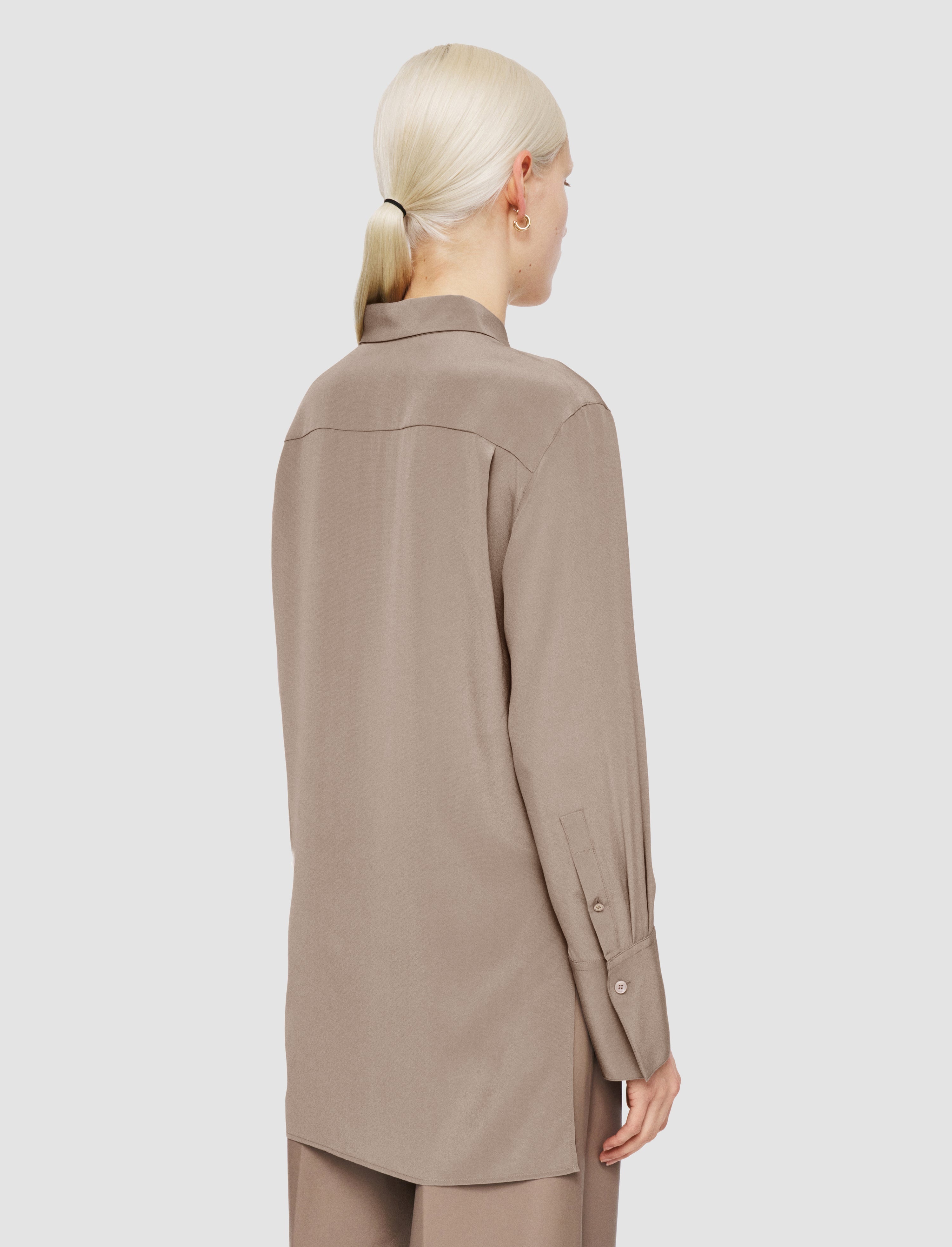 Bold Crepe de Soie Silk Blouse - 4
