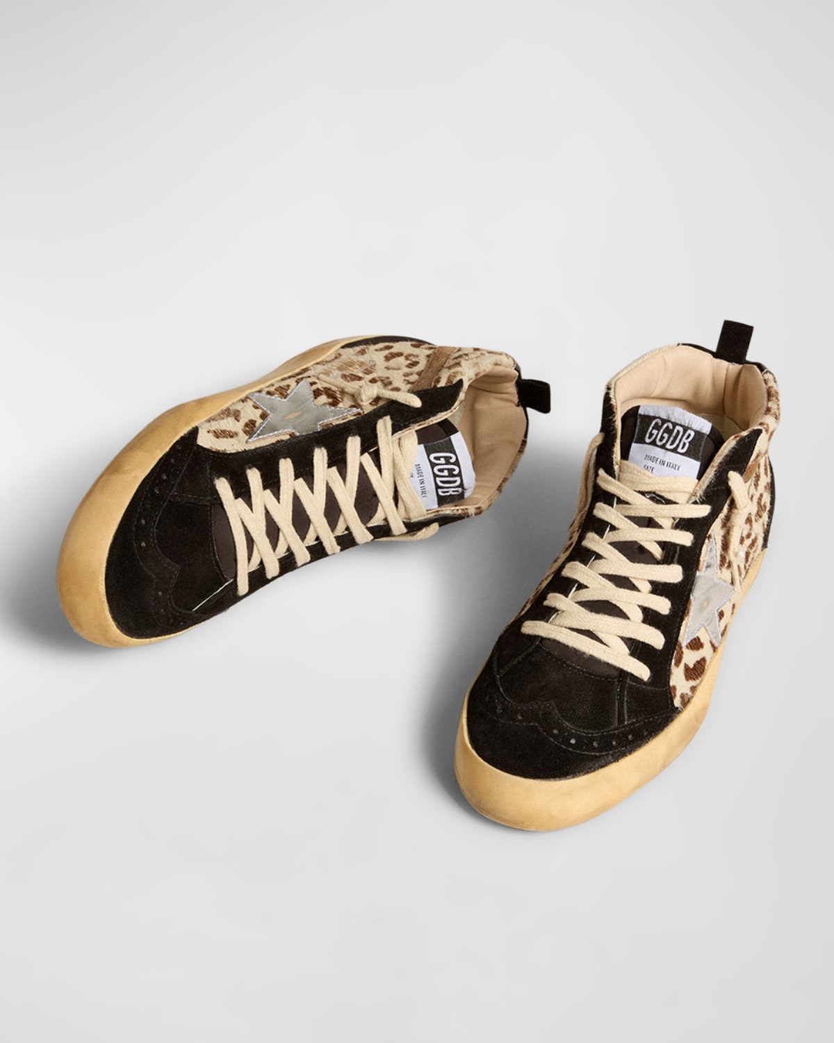 Mid Star Leopard-Print Suede Sneakers - 4