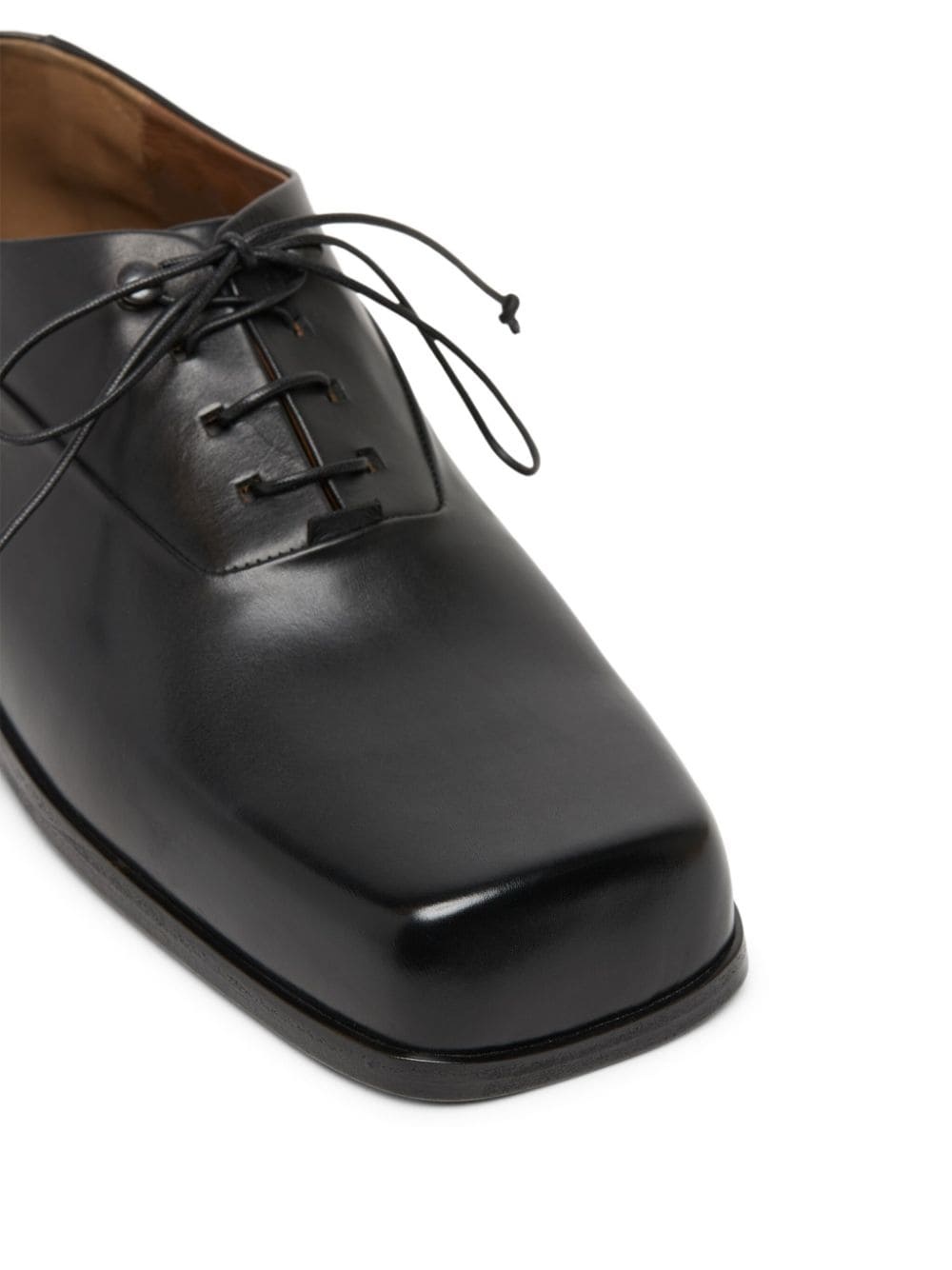 panelled leather oxford shoes - 4