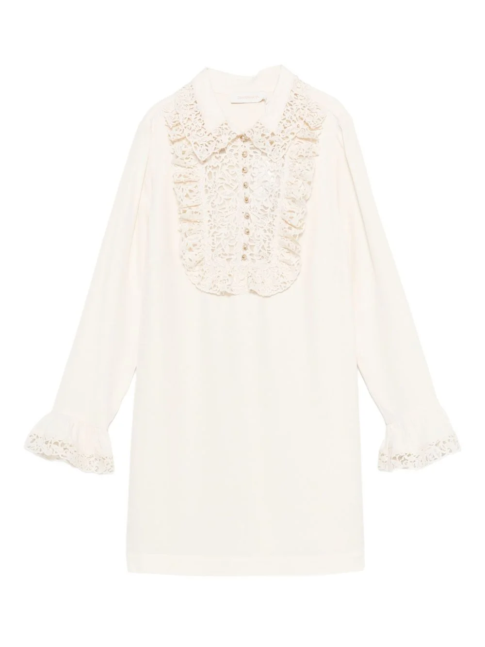 ruffle-trim mini dress - 1