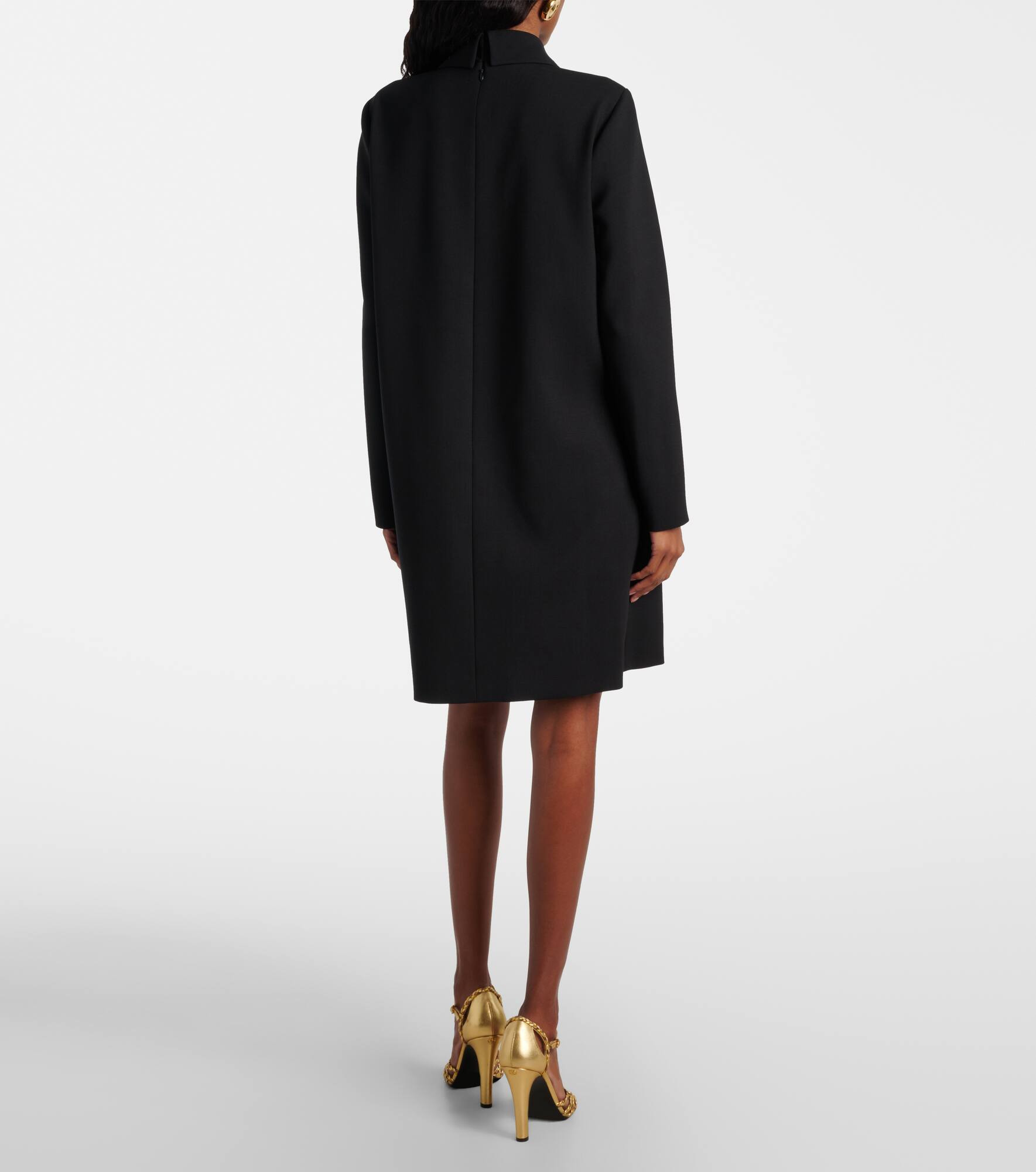Embellished wool-blend shift dress - 3