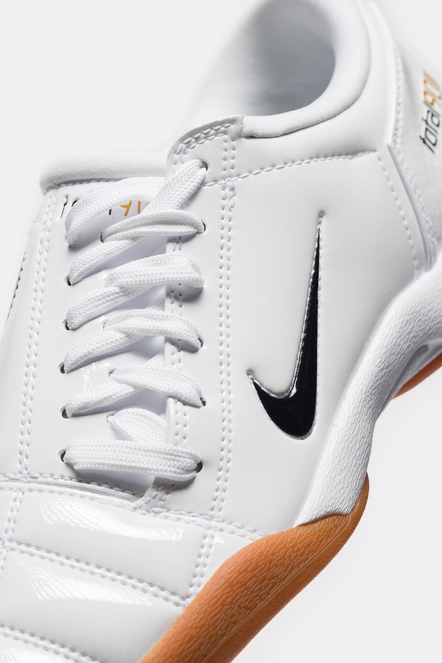 Total 90 Sneaker in White/Black/White/Metallic Gold - 5