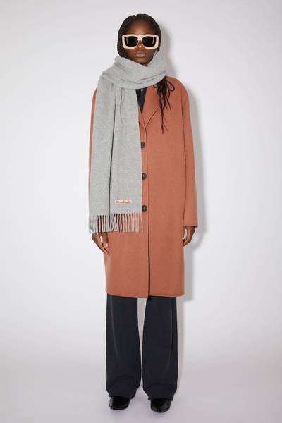 Acne Studios Fringe wool scarf - Narrow - Light Grey Melange outlook