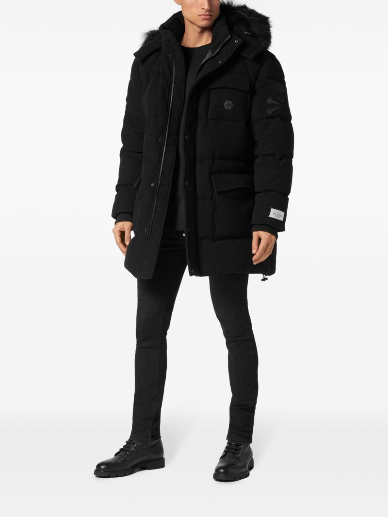 PHILIPP PLEIN faux-fur hooded jacket outlook