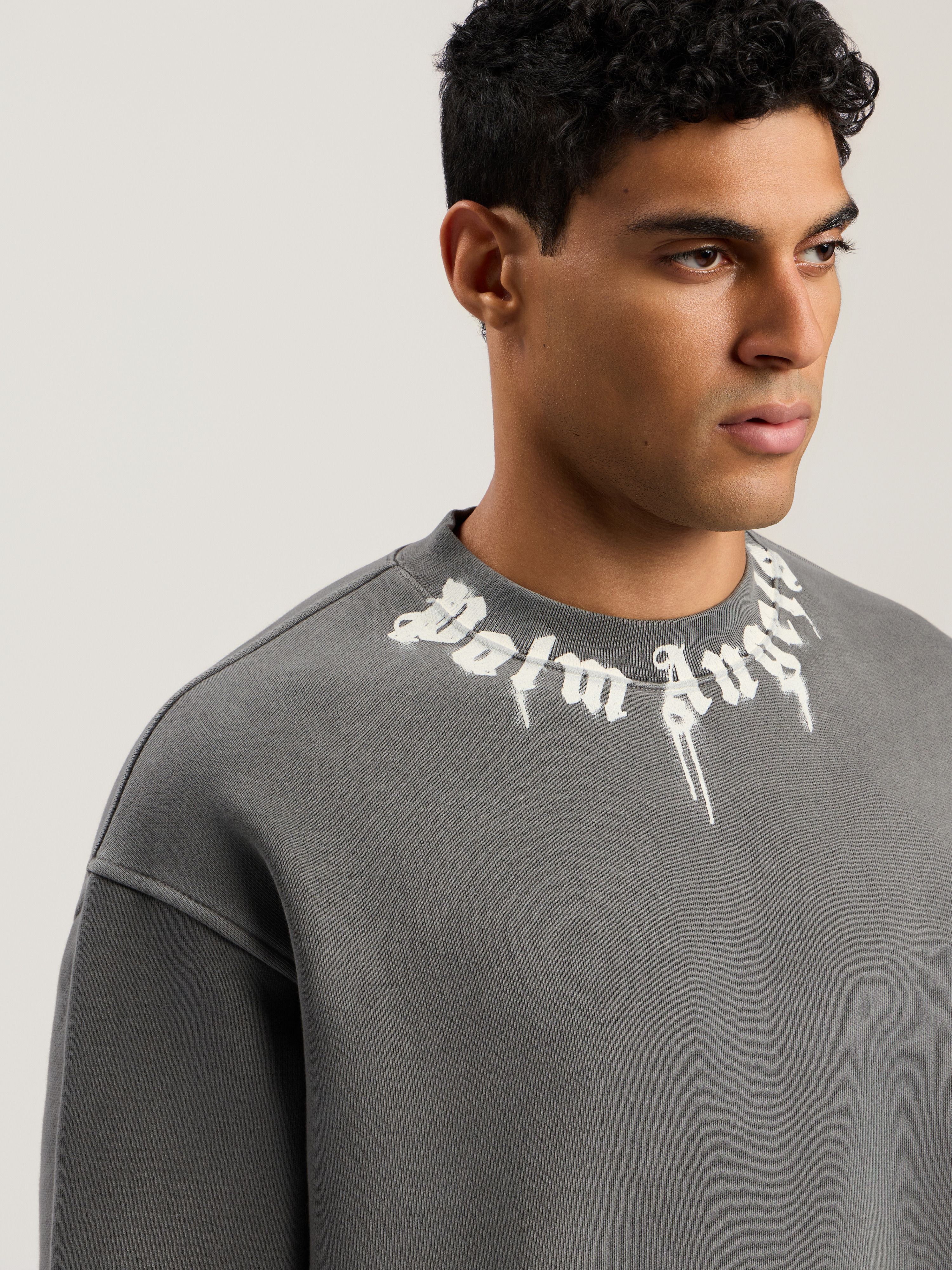 Neck Logo Regular Crewneck Sweatshirt - 6