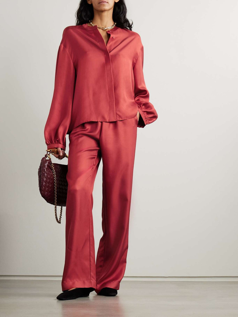 Loulou de Saison Lea silk blouse Red outlook