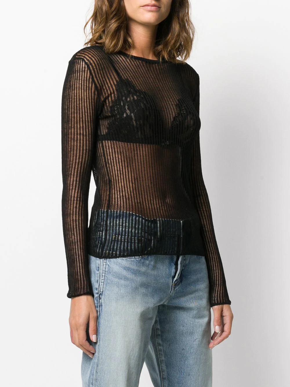 sheer knitted top - 3