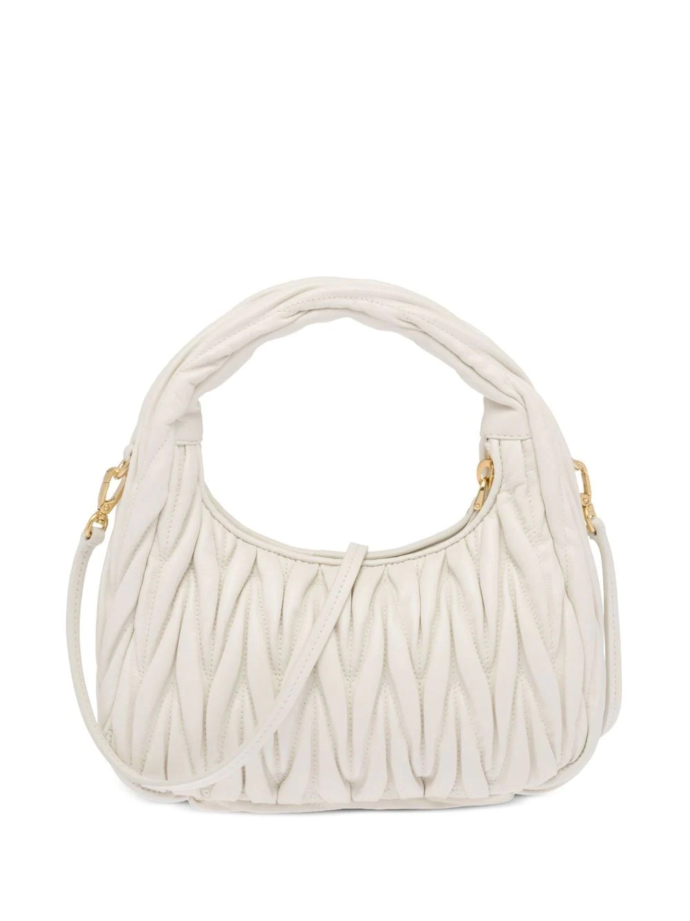 Miu Wander matelassé mini hobo bag - 3