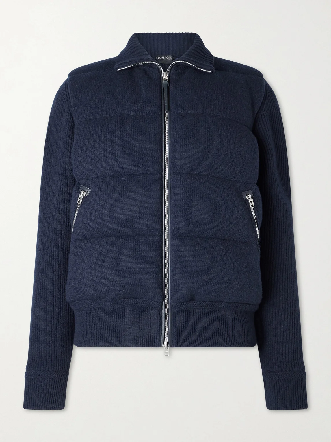 Slim-Fit Quilted Wool Down Jacket - 1