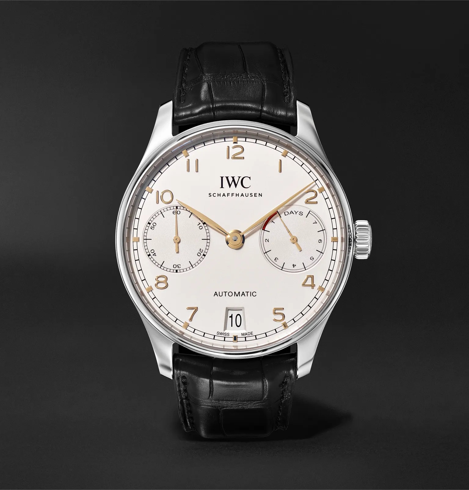 Portugieser Automatic 42mm Stainless Steel and Alligator Watch, Ref. No. IW500704 - 1