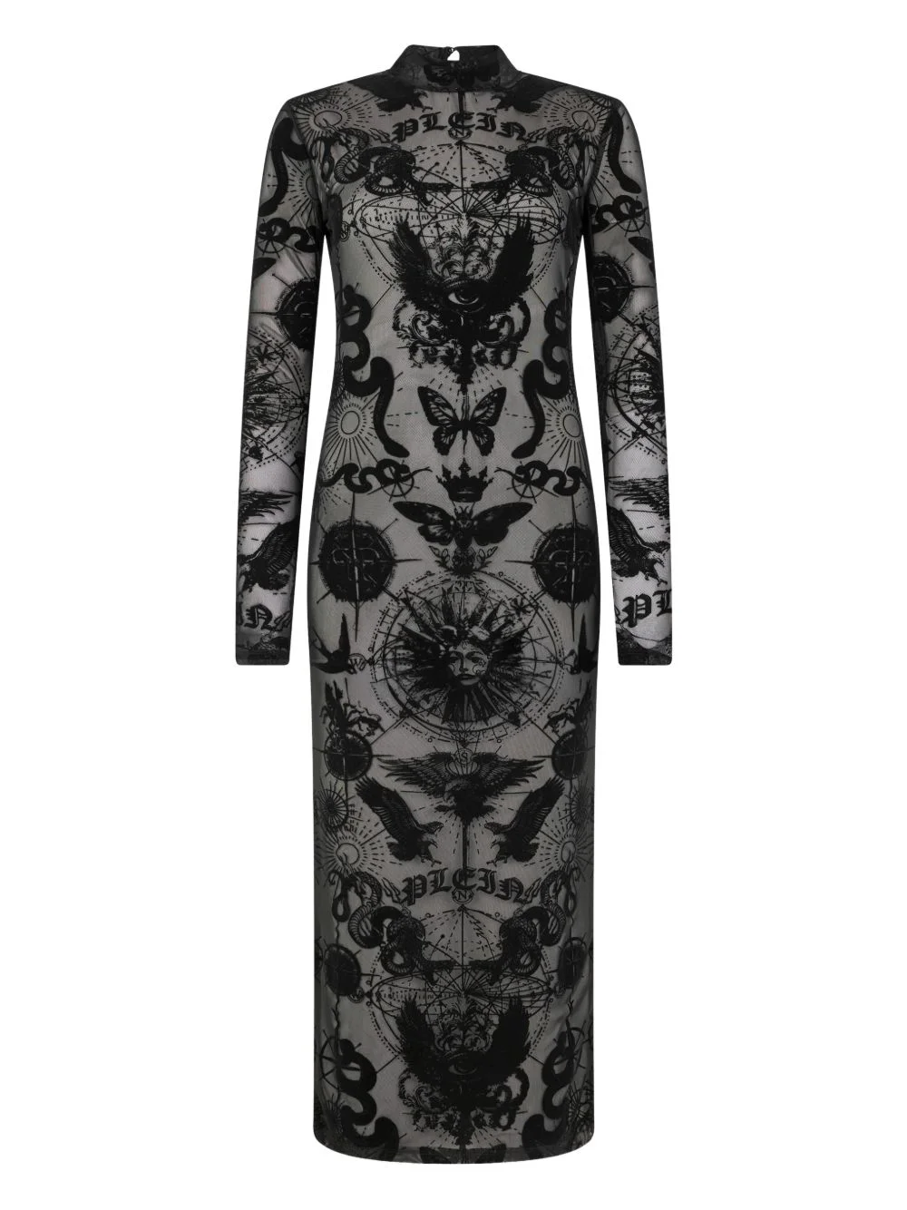 open-back midi dress - 1