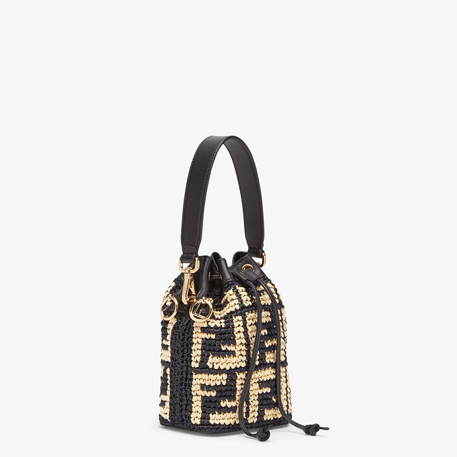 Black raffia mini-bag - 2