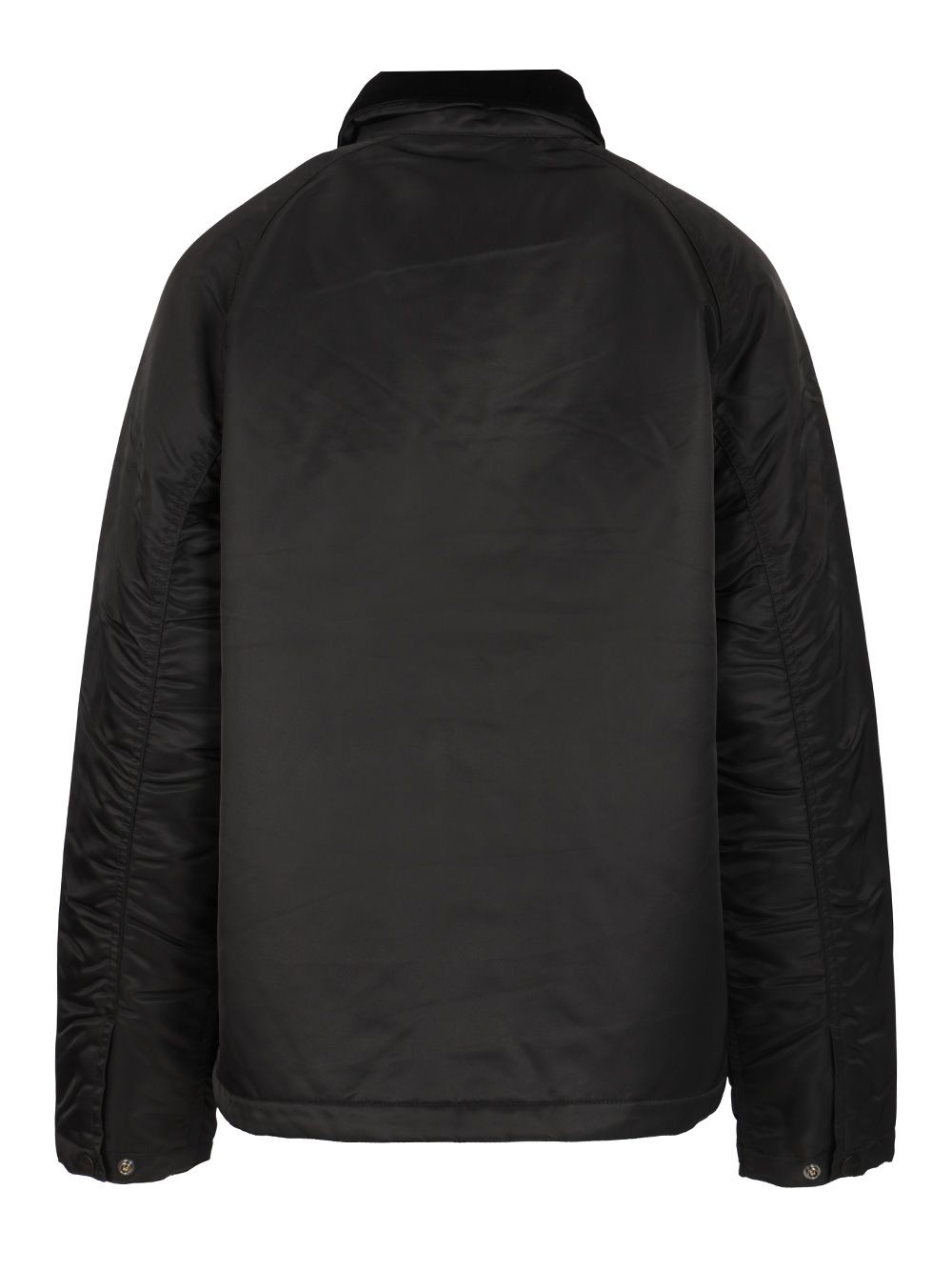 W' Alumni Chore Coat Nylon Sateen Jackets Black - 2