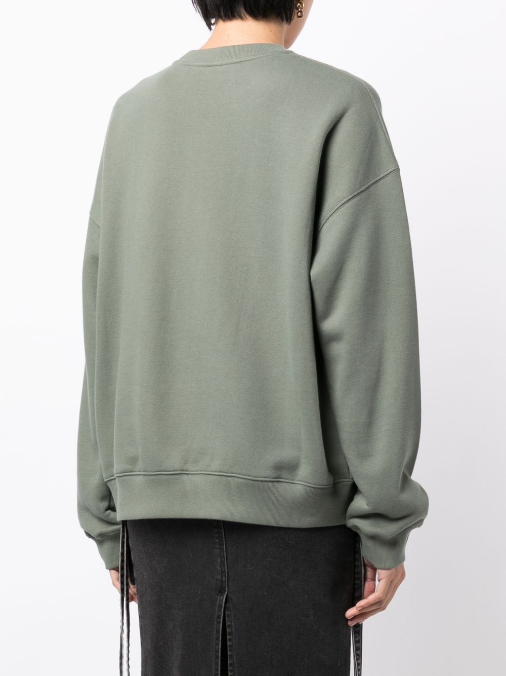 logo-embroidered cotton sweatshirt - 4
