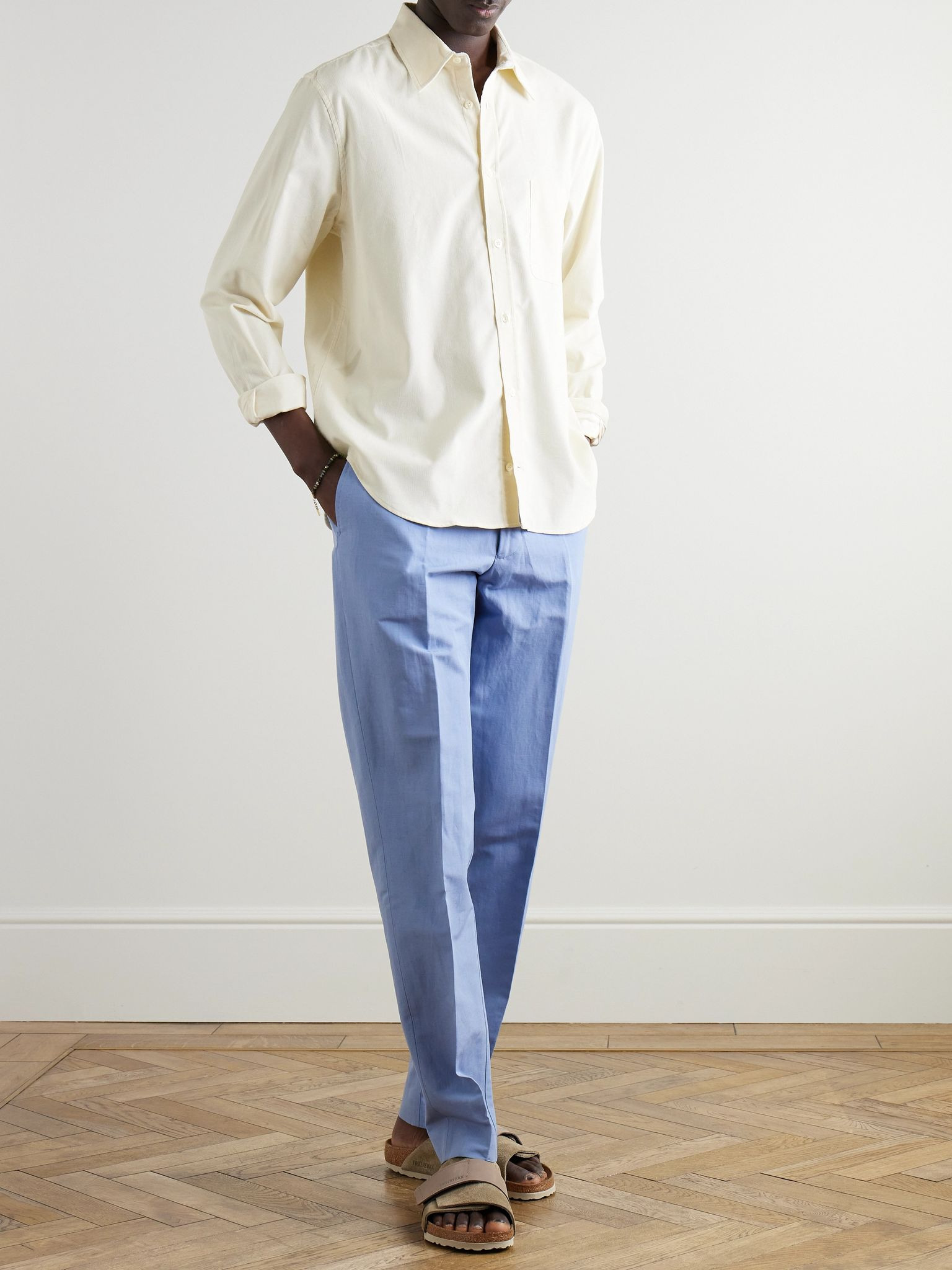 Telles cotton-corduroy shirt Ivory - 2