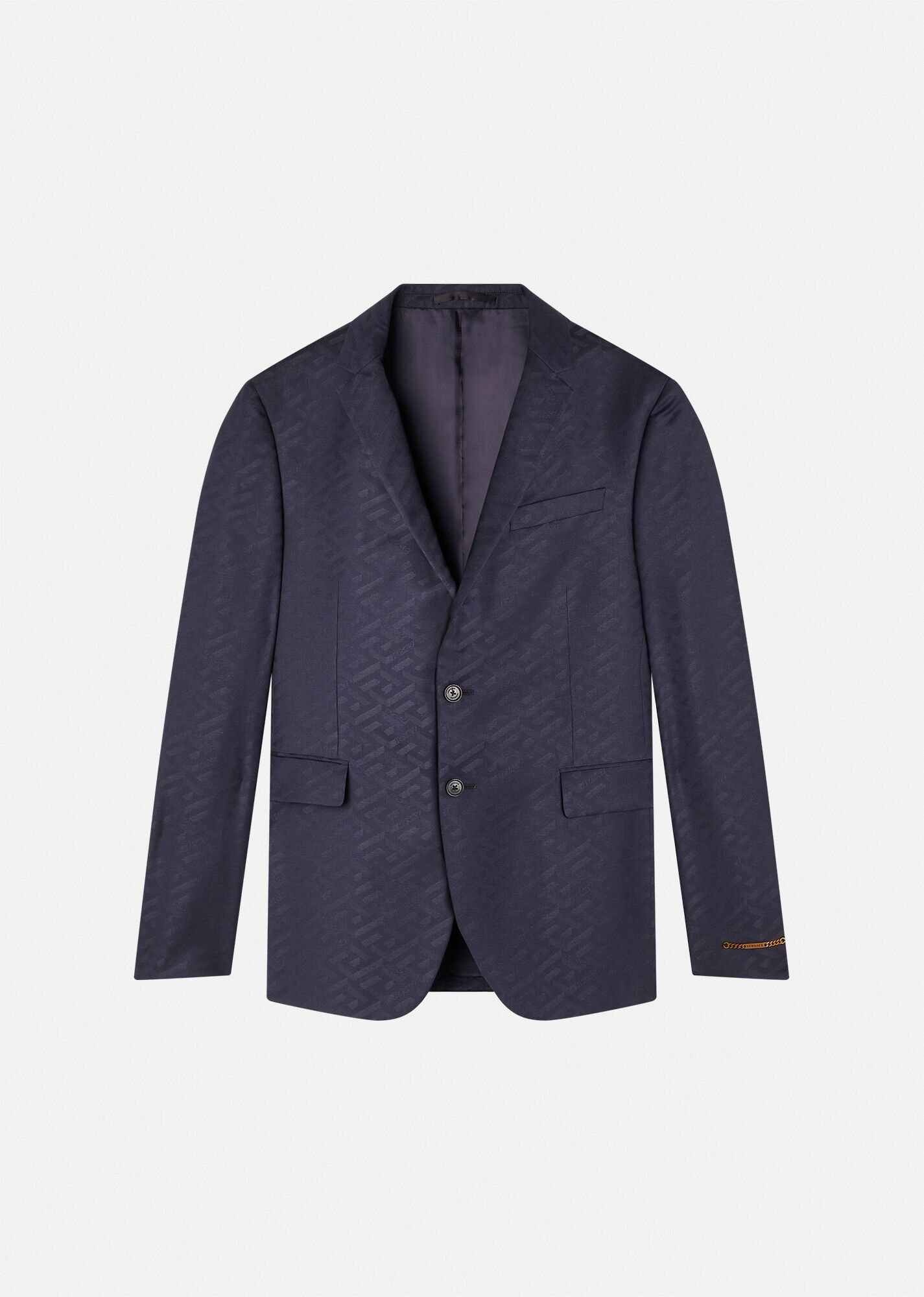 La Greca Wool Jacquard Blazer - 1