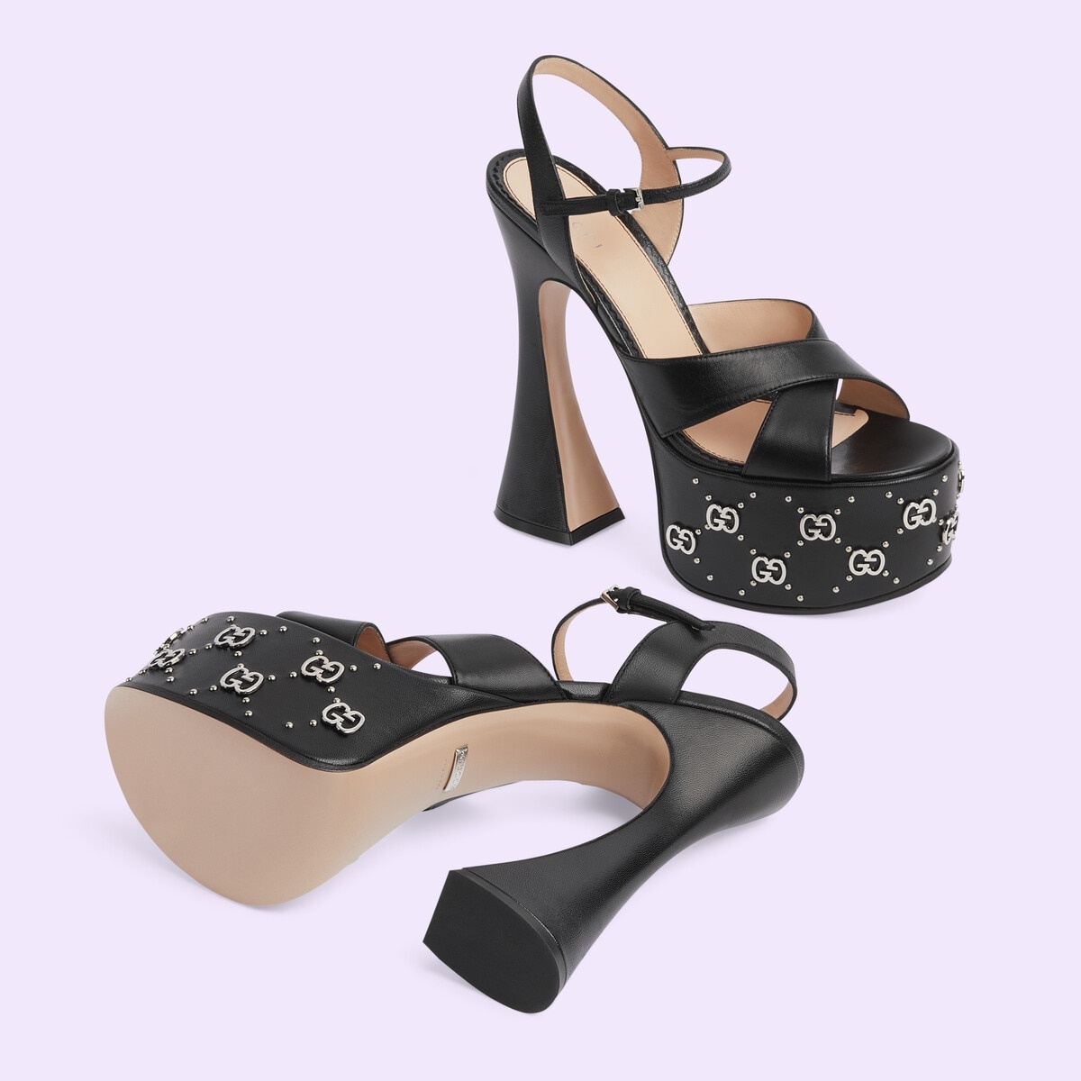 Women's Interlocking G studs sandal - 5