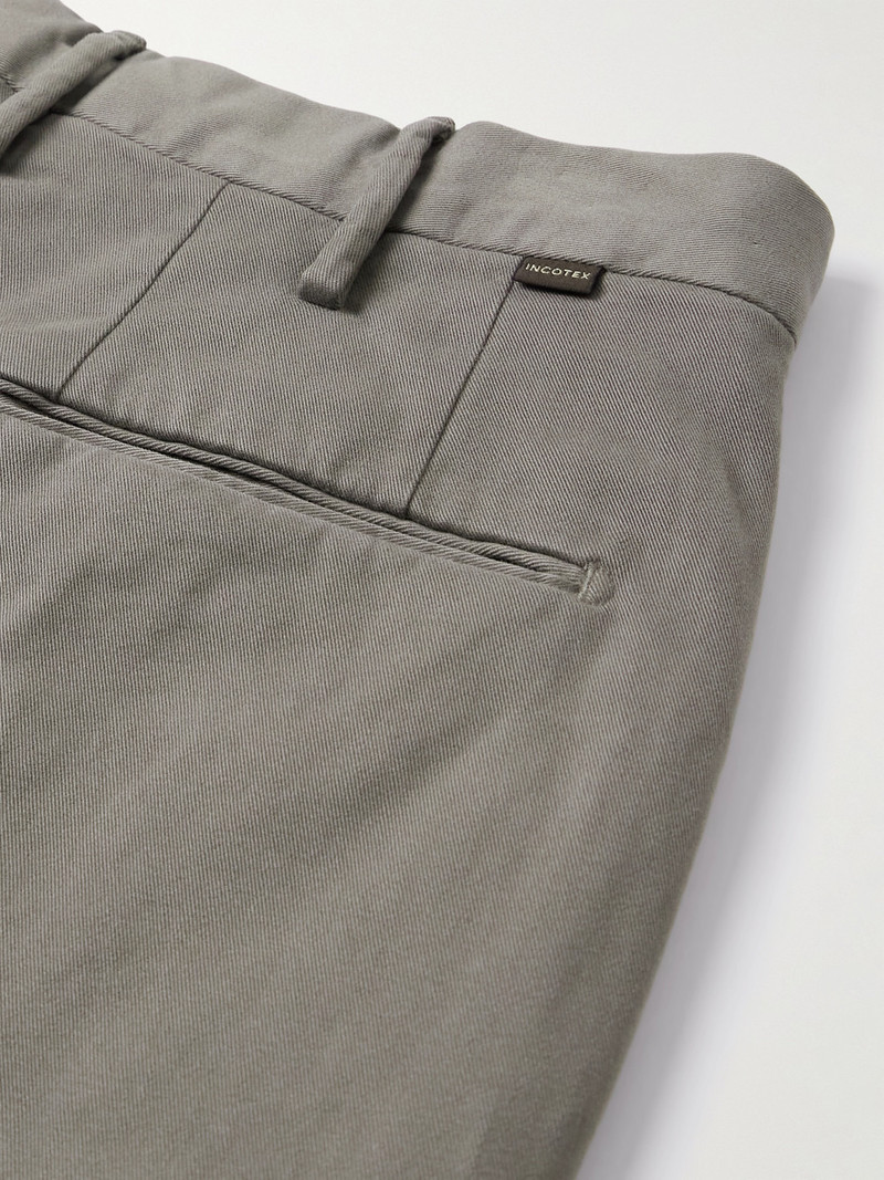 Incotex Straight-Leg Cotton-Blend Twill Trousers 5