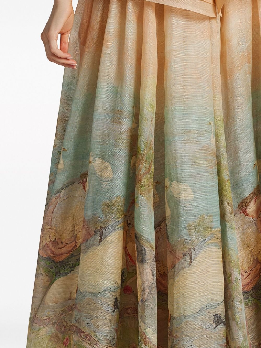 Lyrical Endormies-print silk gown - 5