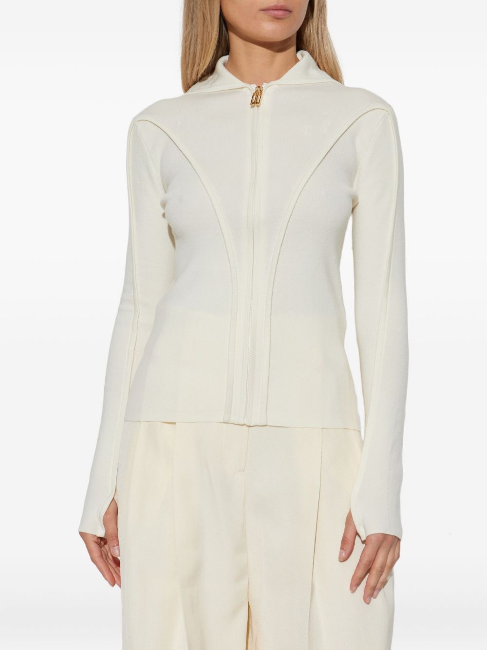 zip-up hooded jacket - 3