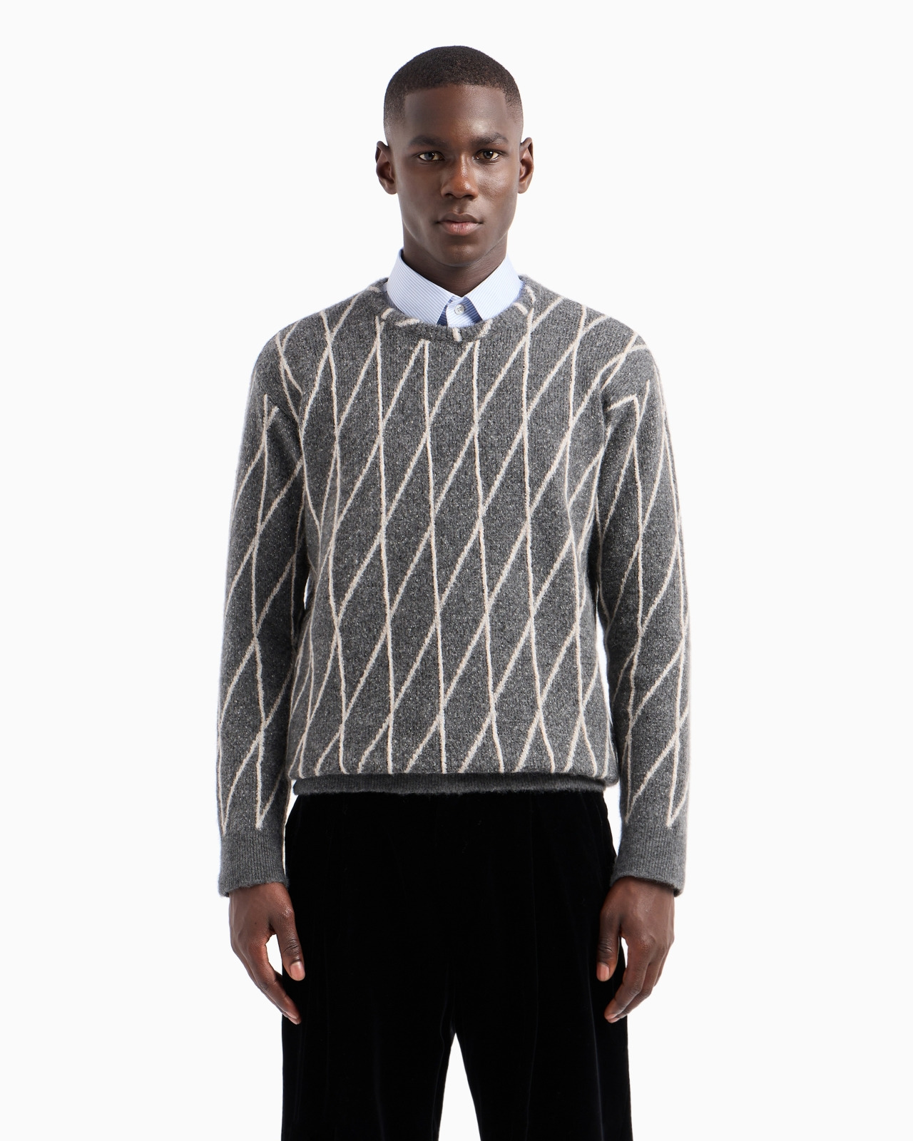 Cashmere-blend jacquard crew-neck jumper - 2