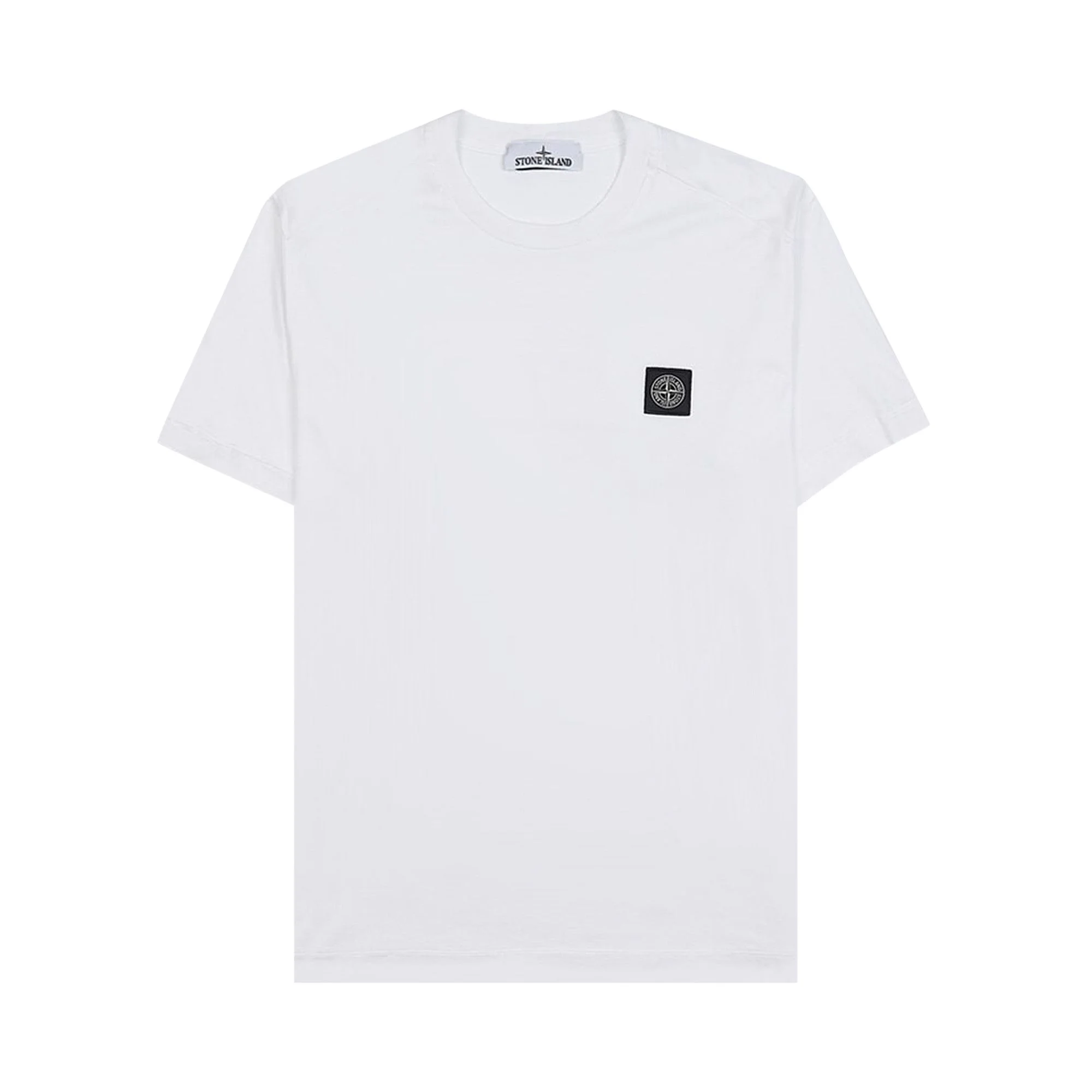 Stone Island Garment Dyed Logo T-Shirt 'White' - 1