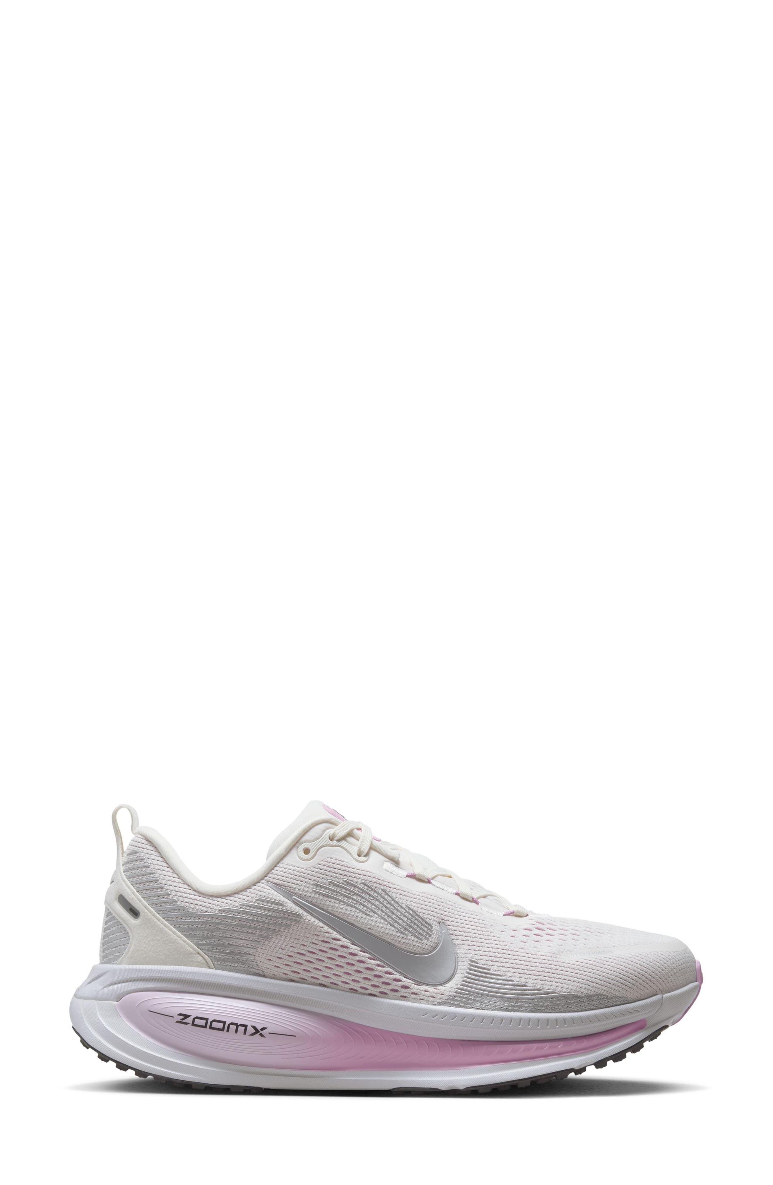 Nike Vomero 18 Running Shoe in Sail/Silver/Beyond Pink at Nordstrom - 6